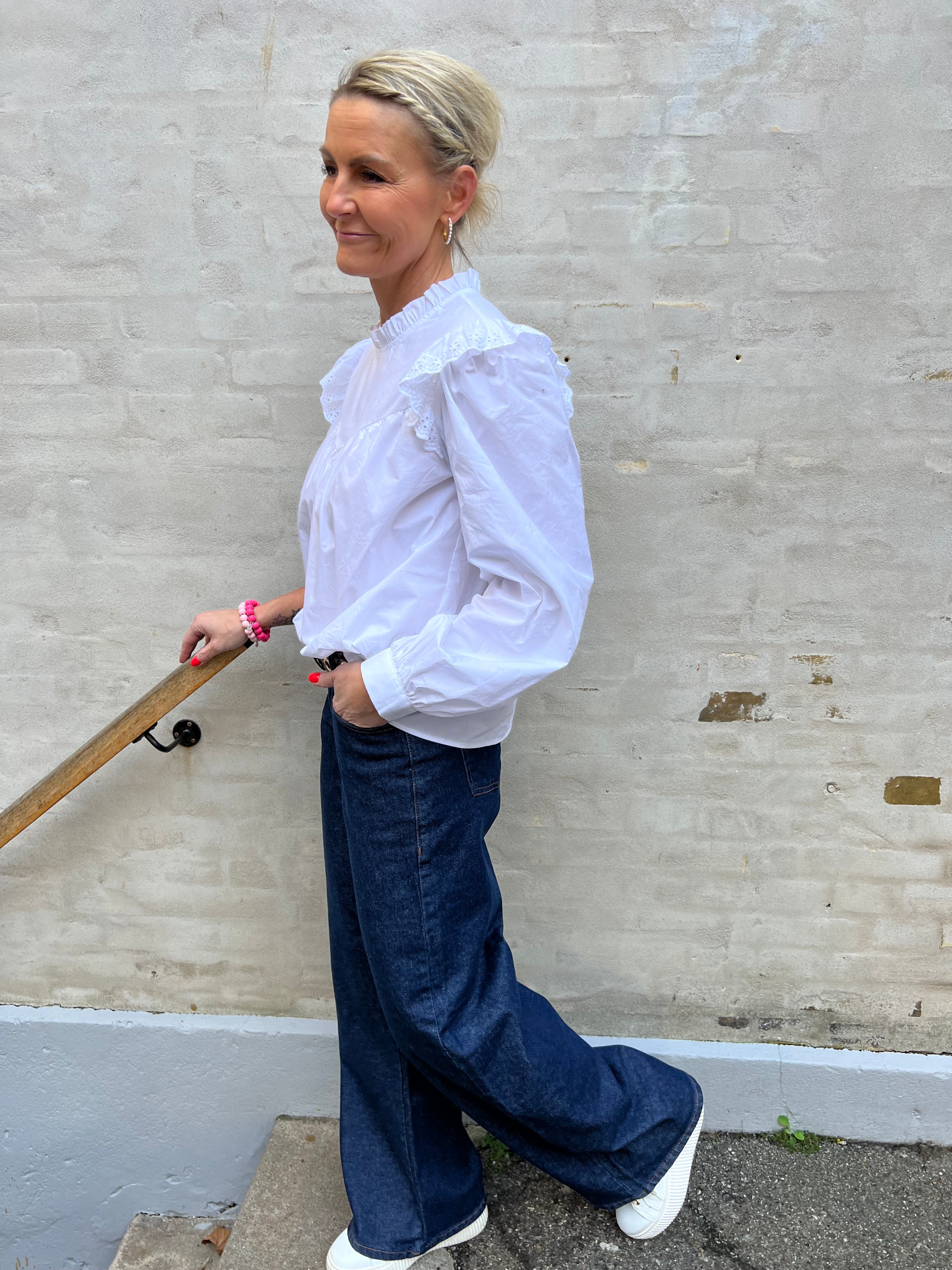 Selma vida jeans med låg midja - Dark Blue Denim Rinse