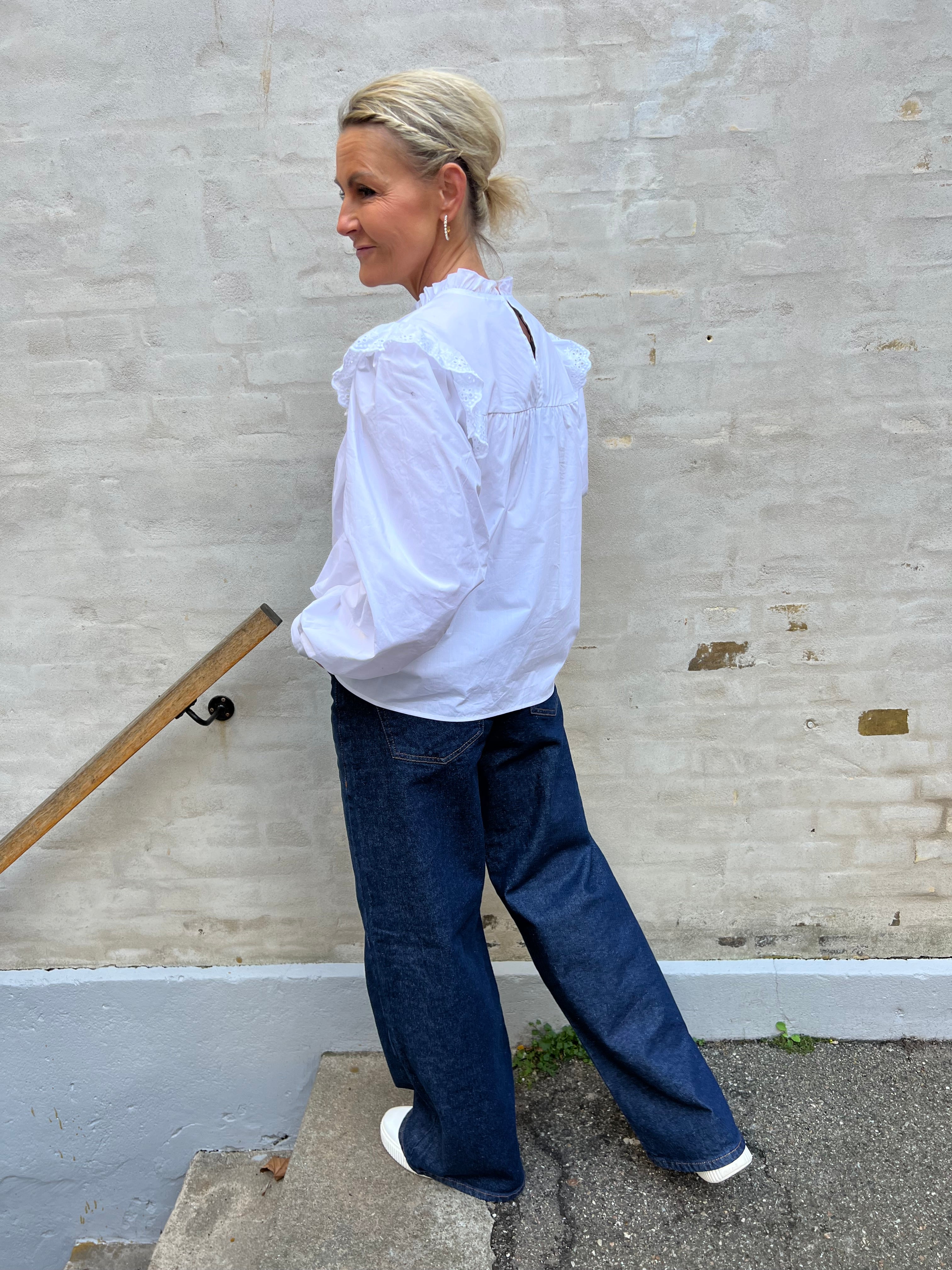 Selma vida jeans med låg midja - Dark Blue Denim Rinse