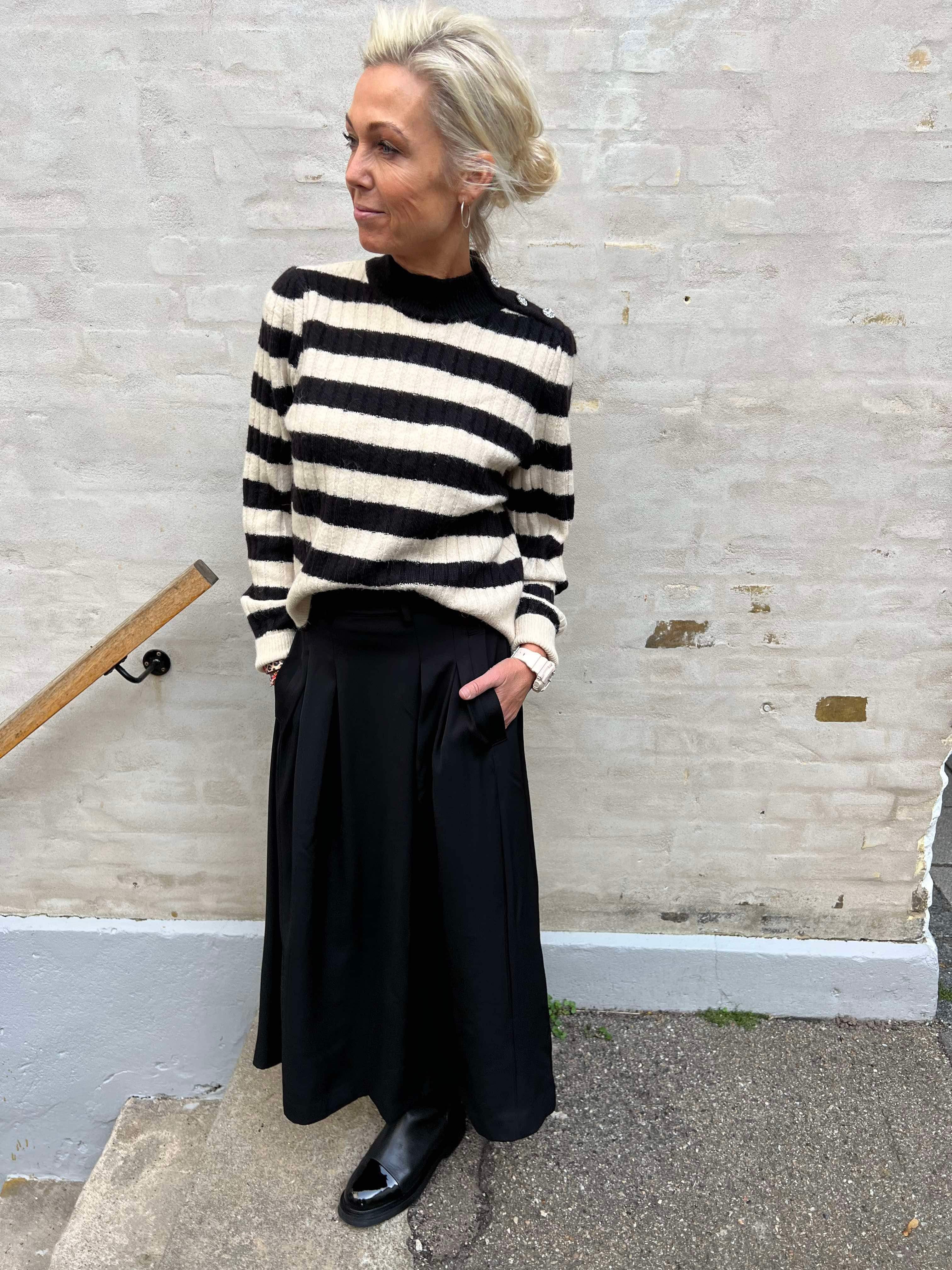 Anya plisserad kjol - Svart