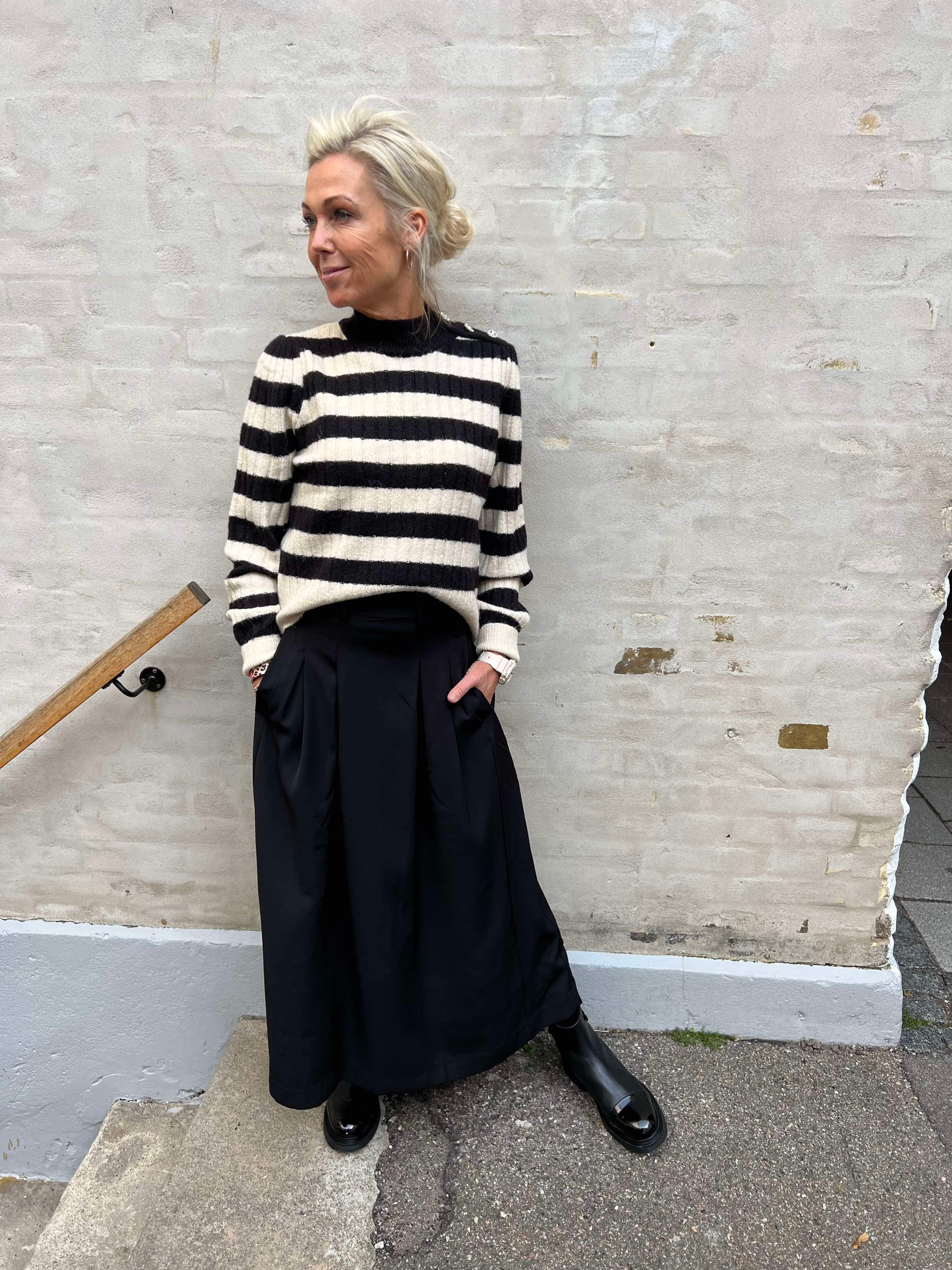 Anya plisserad kjol - Svart