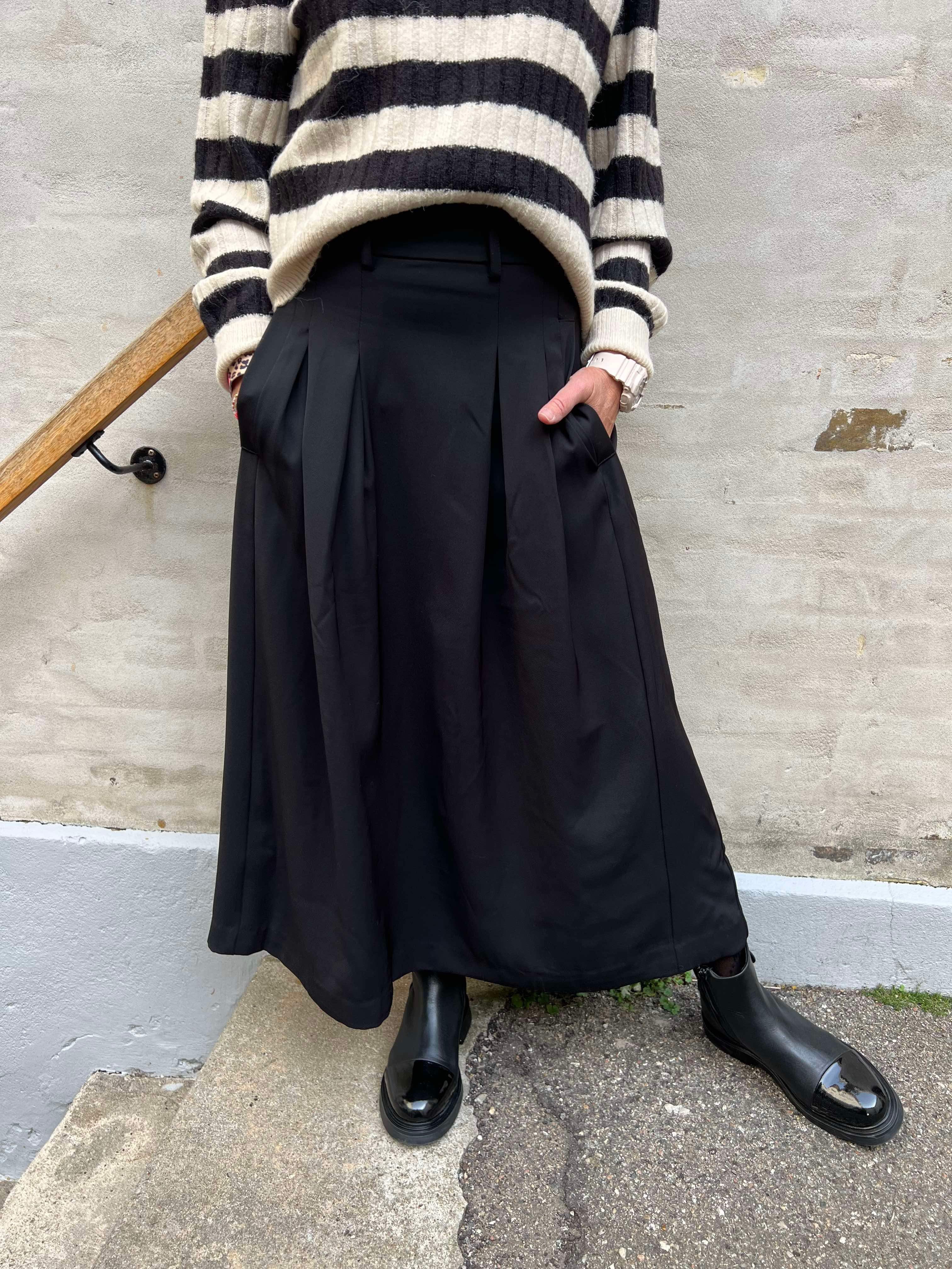 Anya plisserad kjol - Svart