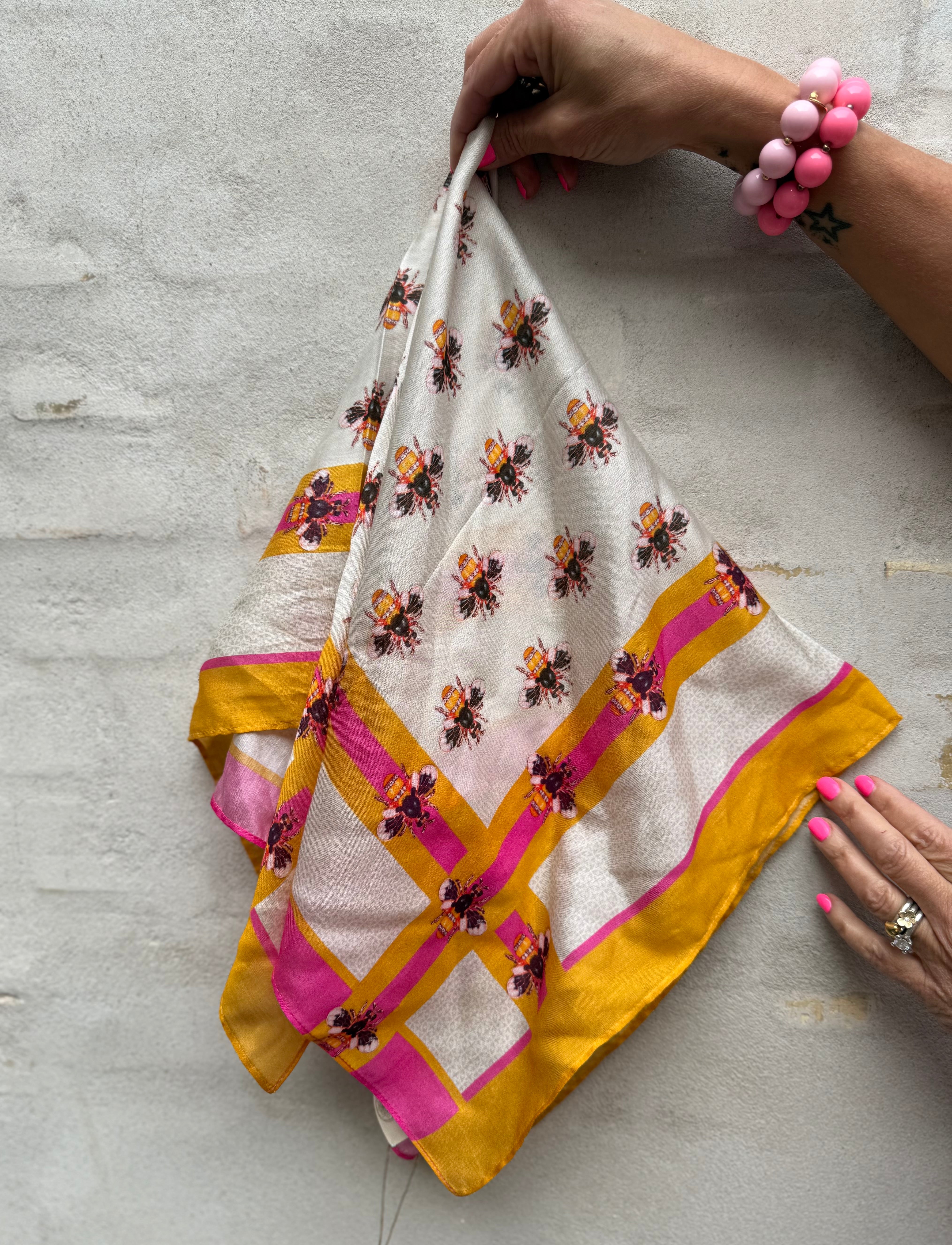 Bee You Scarf - Yellow Pink