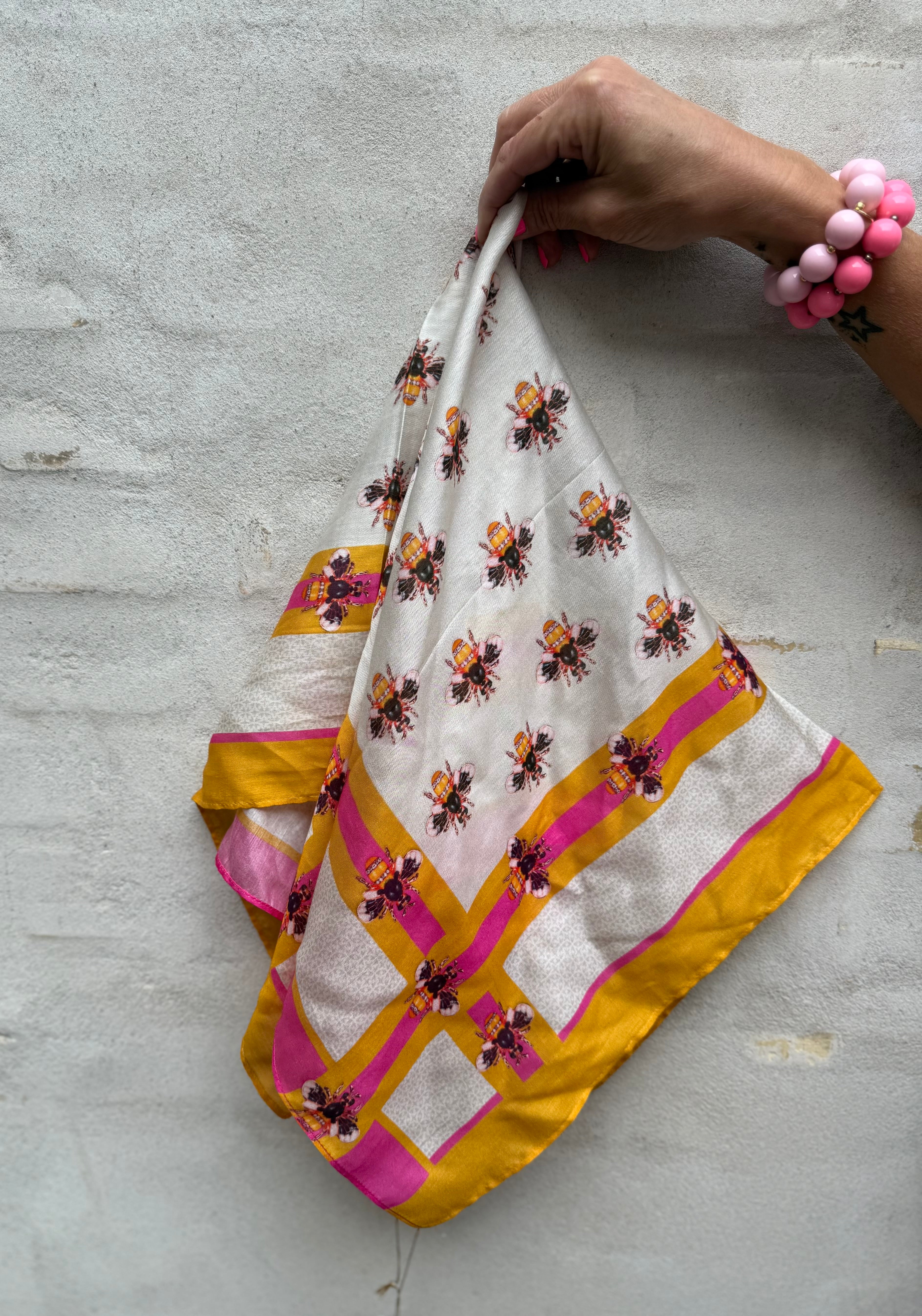 Bee You Scarf - Yellow Pink