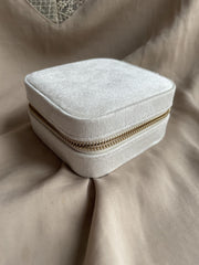 Smycken Square Box w. spegel - Beige