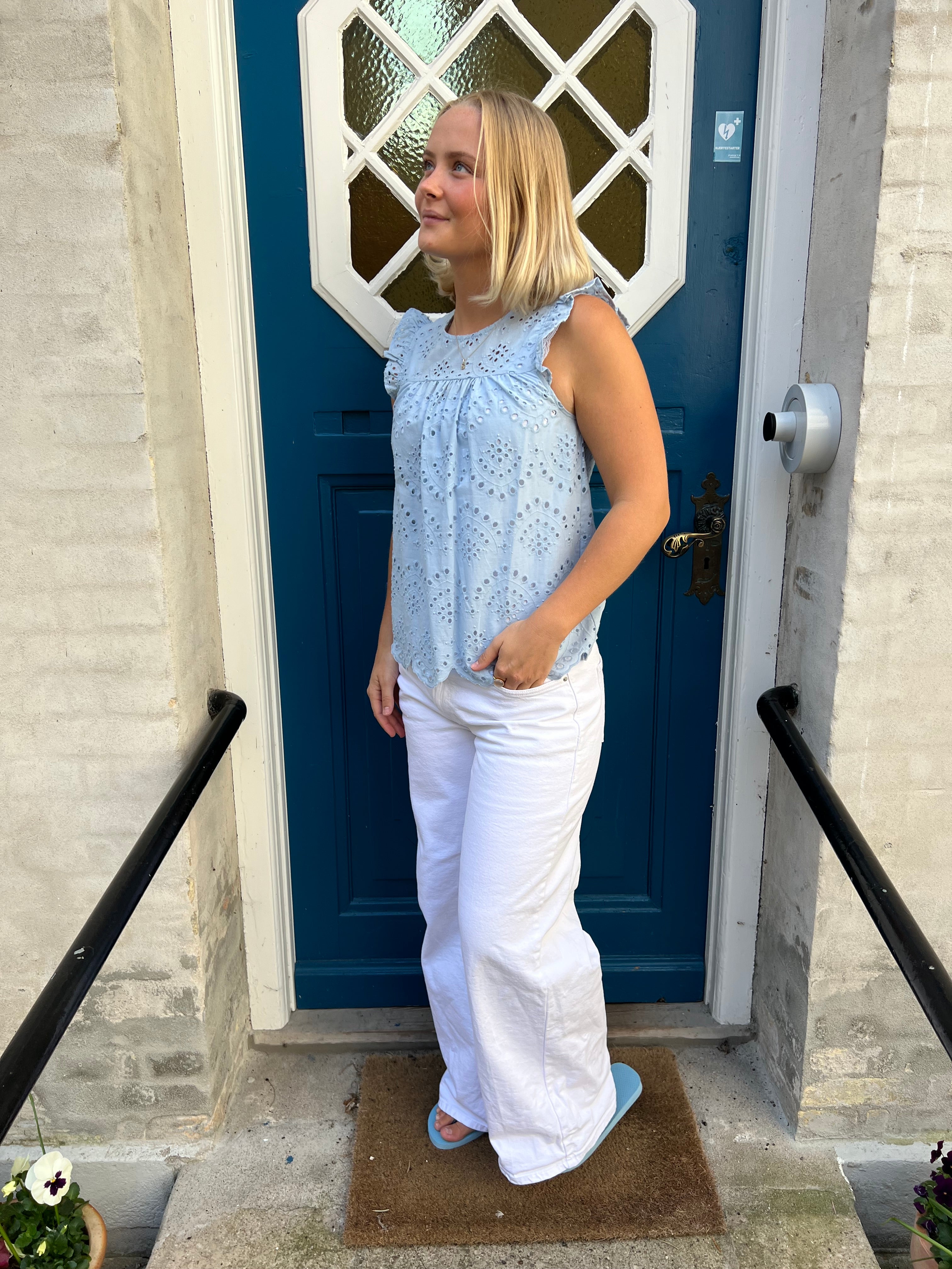 Wild top kashmirblå