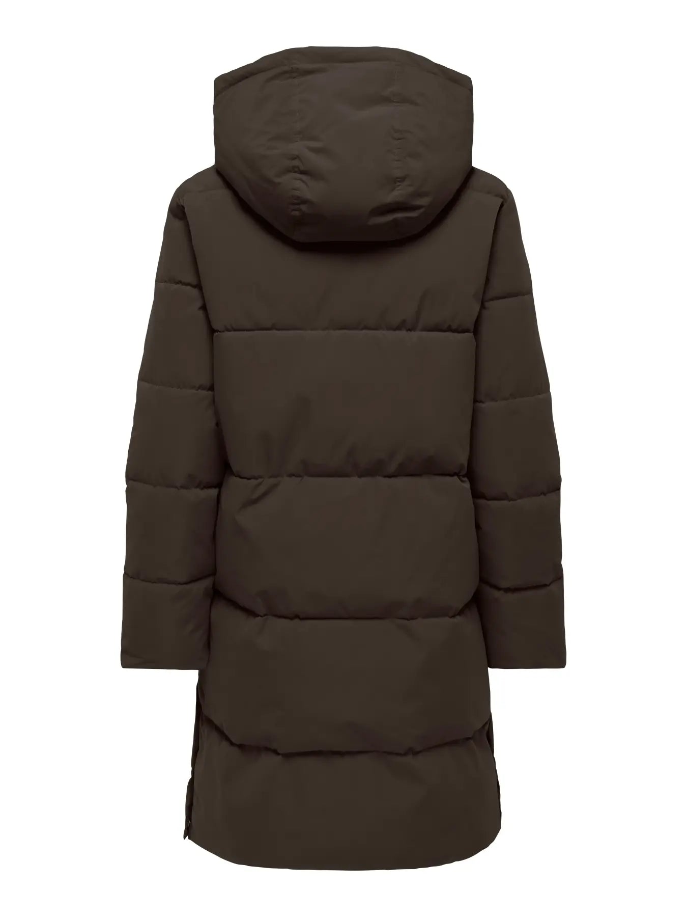 BLAIR LONG HOOD PUFFER - Chocolate Torte/CONTRAST BLACK