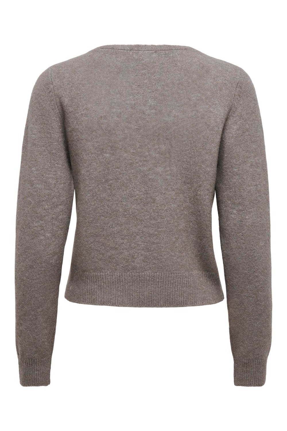 FRANCIE L/S V-NECK CARDIGAN - Falcon W. PEARL BUTTON