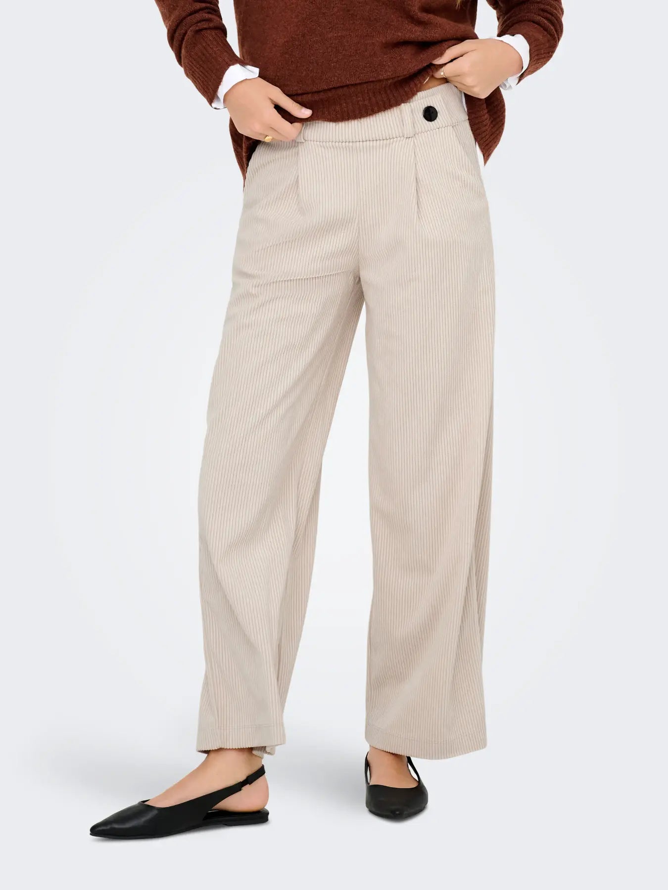 GEGGO CORD PANT - Pumice Stone