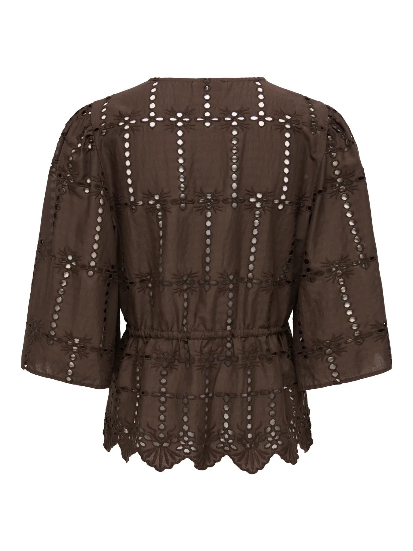 JOJO 3/4 ANGLAISE SHIRT - Chocolate Brown