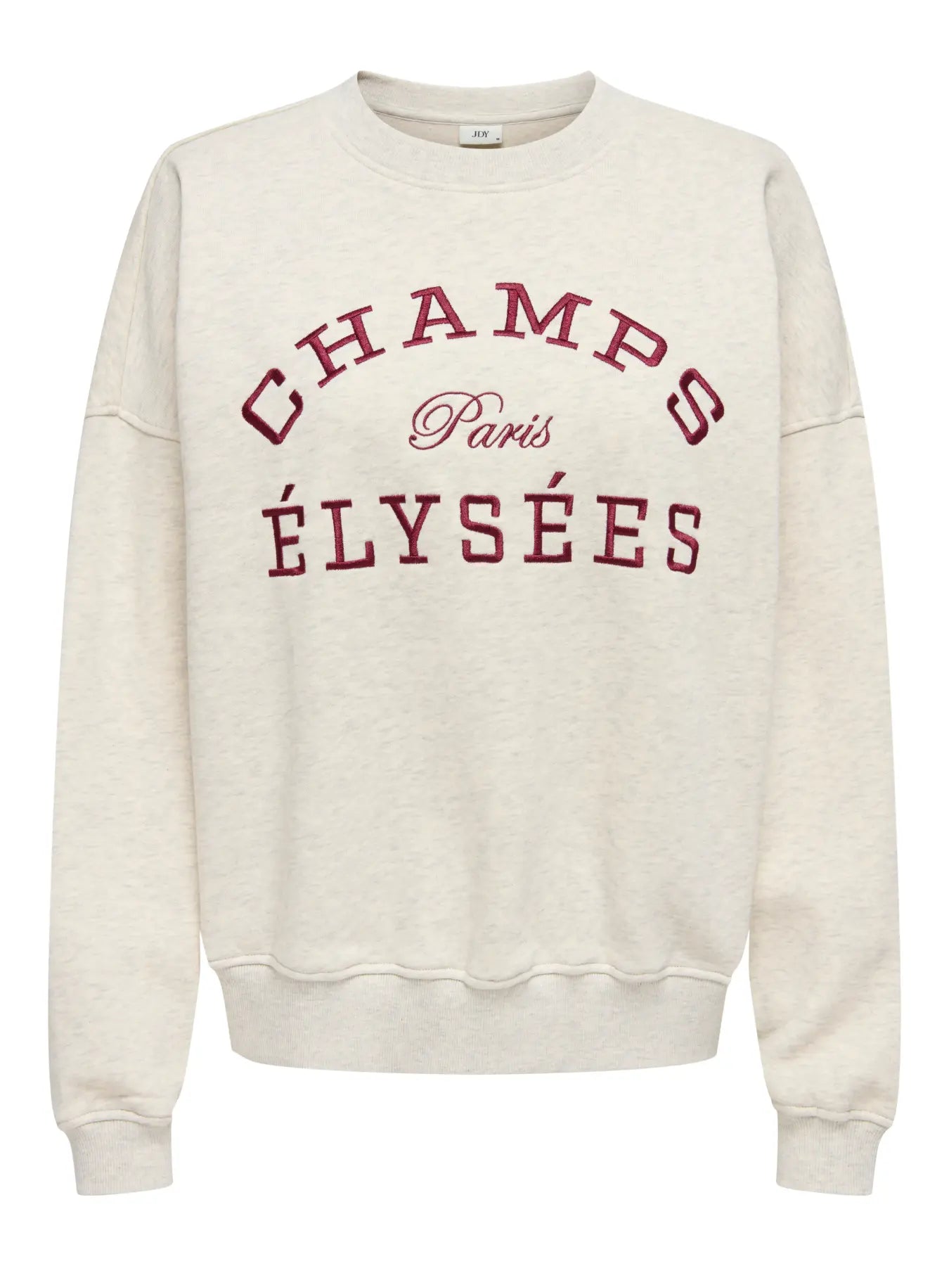 MESA L/S O-NK EMB SWEAT - Oatmeal CHAMPS CABERNET