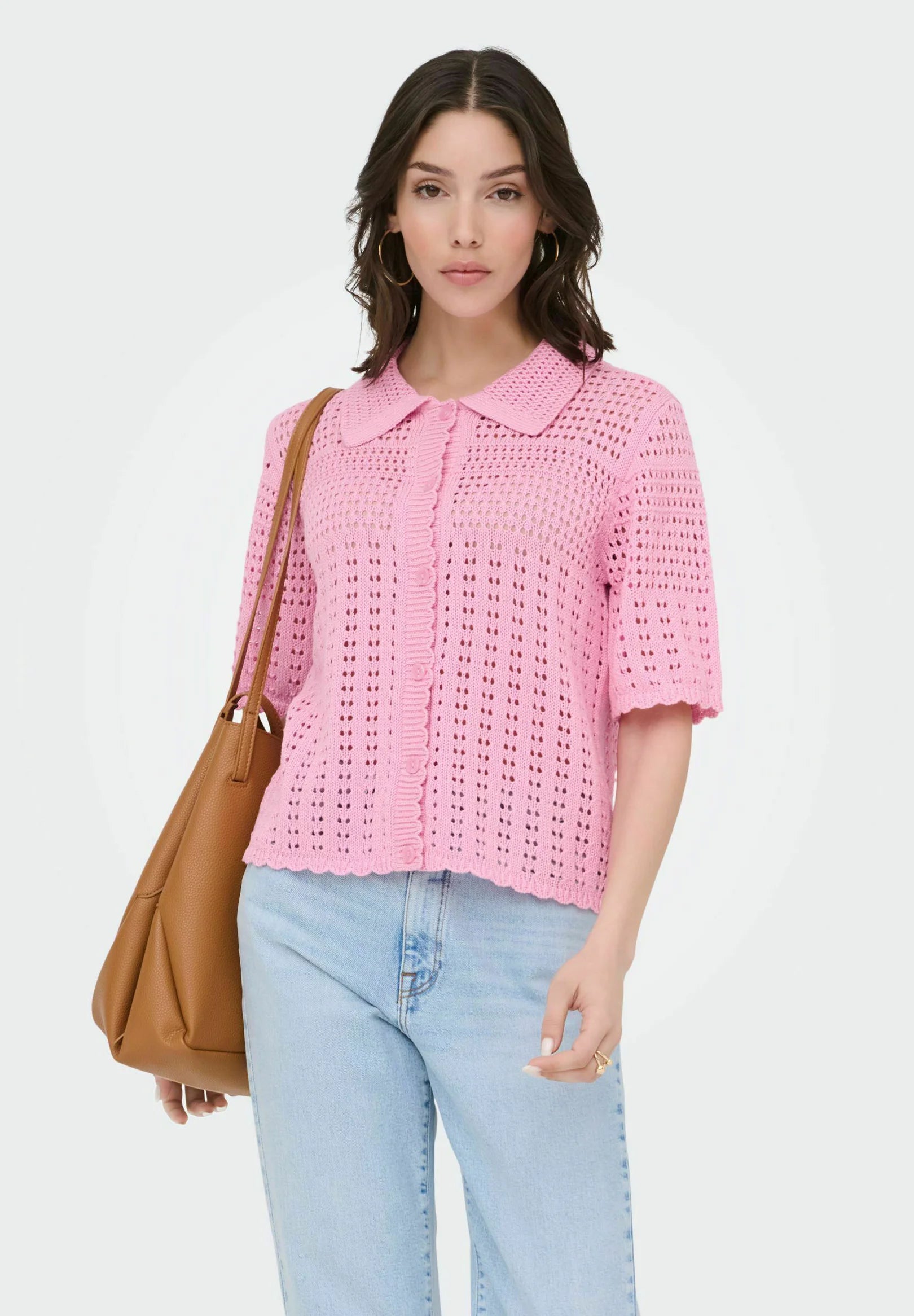 ROBIN 2/4 COLLAR CARDIGAN -  Bonbon