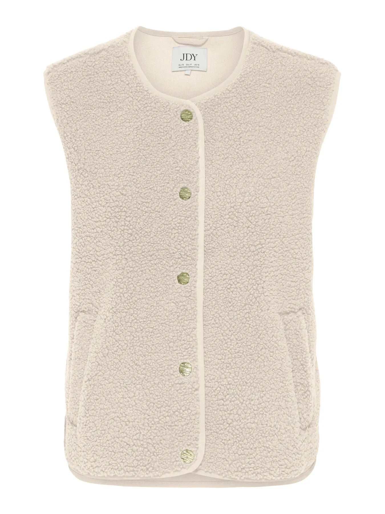 SIMINA TEDDY VÄST - Björk LJUS GULD KNAPP