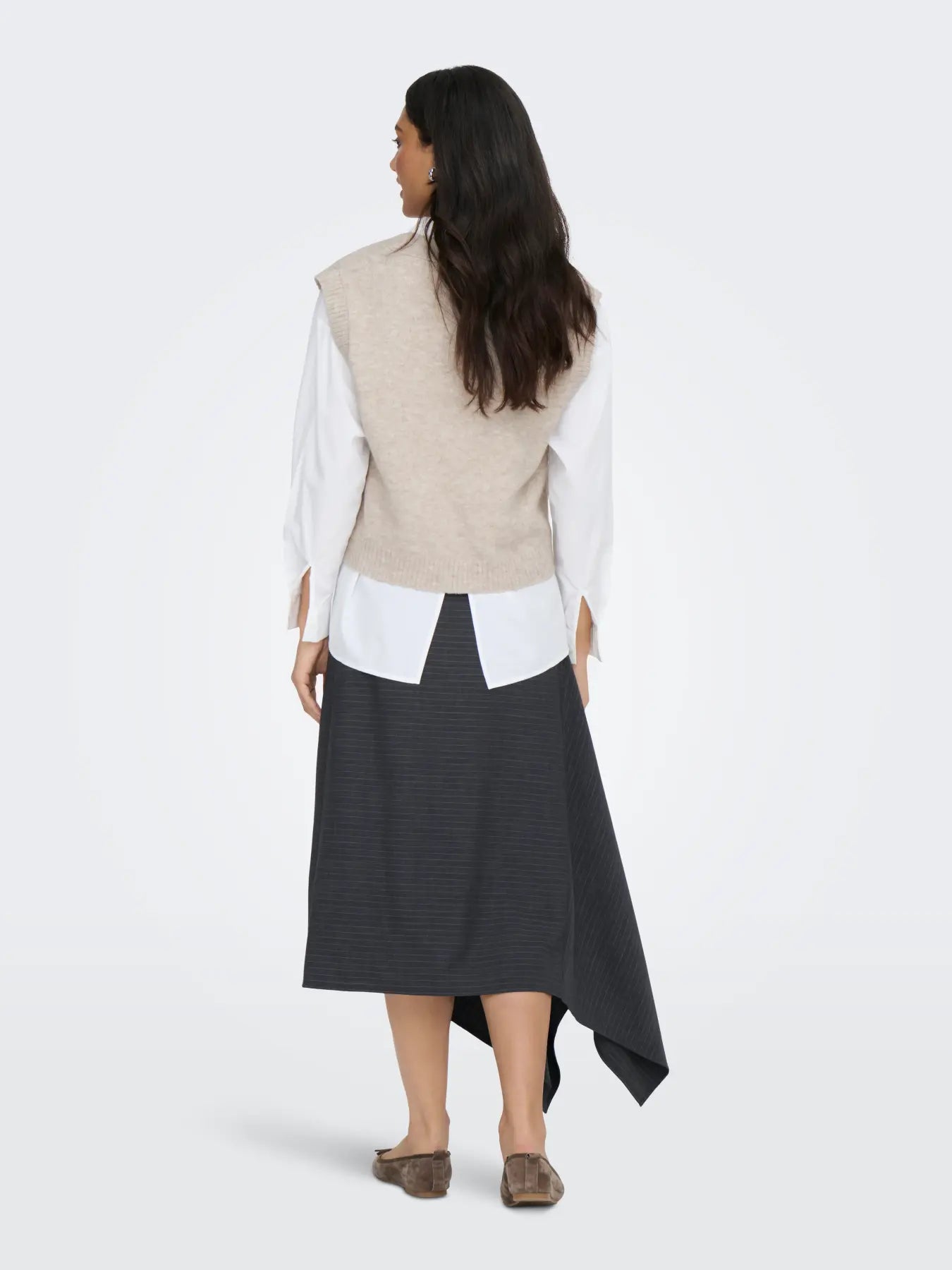 SUPER SL V-NECK VEST KNT - Chateau Gray/MELANGE