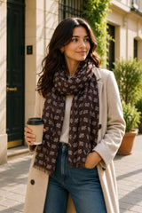 Paisley Love Scarf - Brun