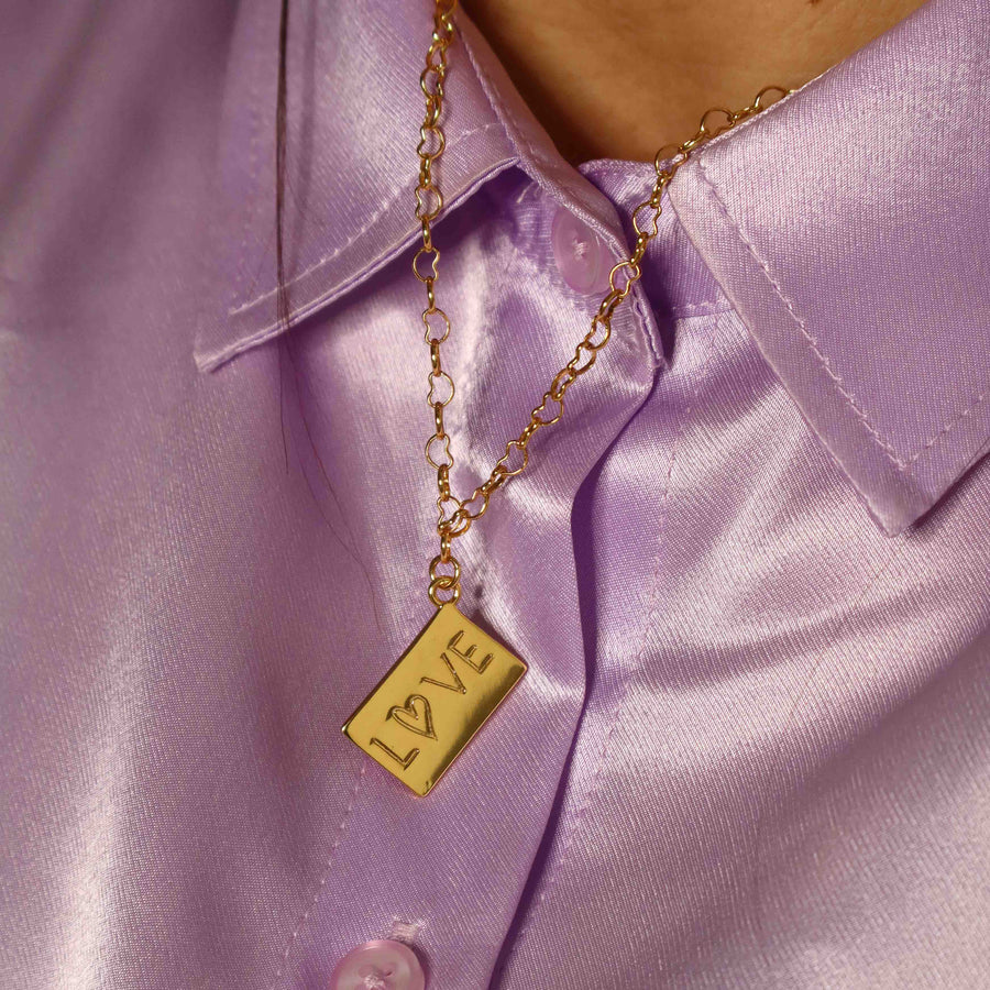 LoveLetter - 18 karats guldplätering