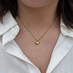 Love Heart Halsband 40cm - 18 karat guldpläterat