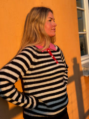 Mohair Mix Polo - Black/Nature