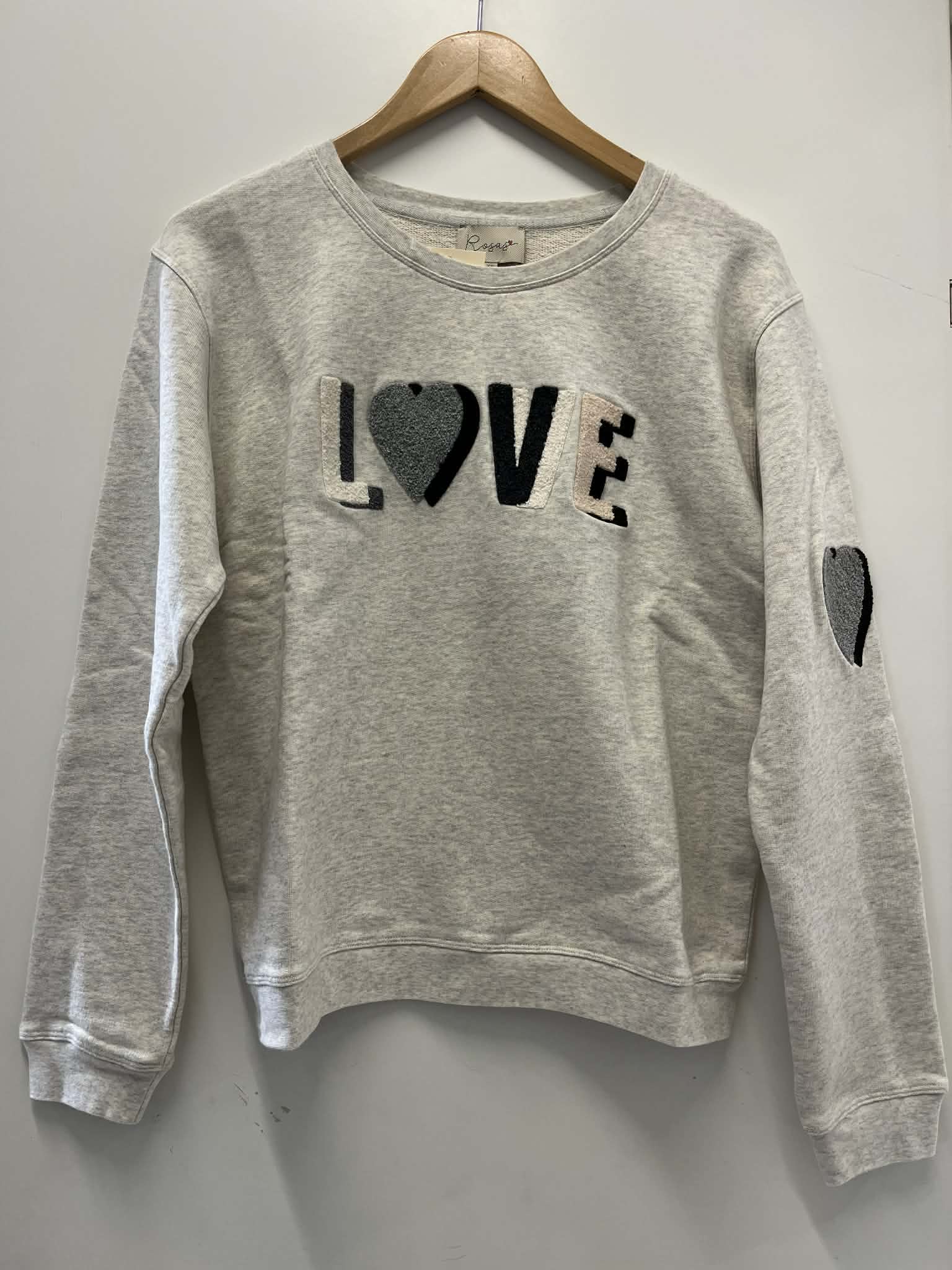 Sweat LOVE - Grey Melange Black