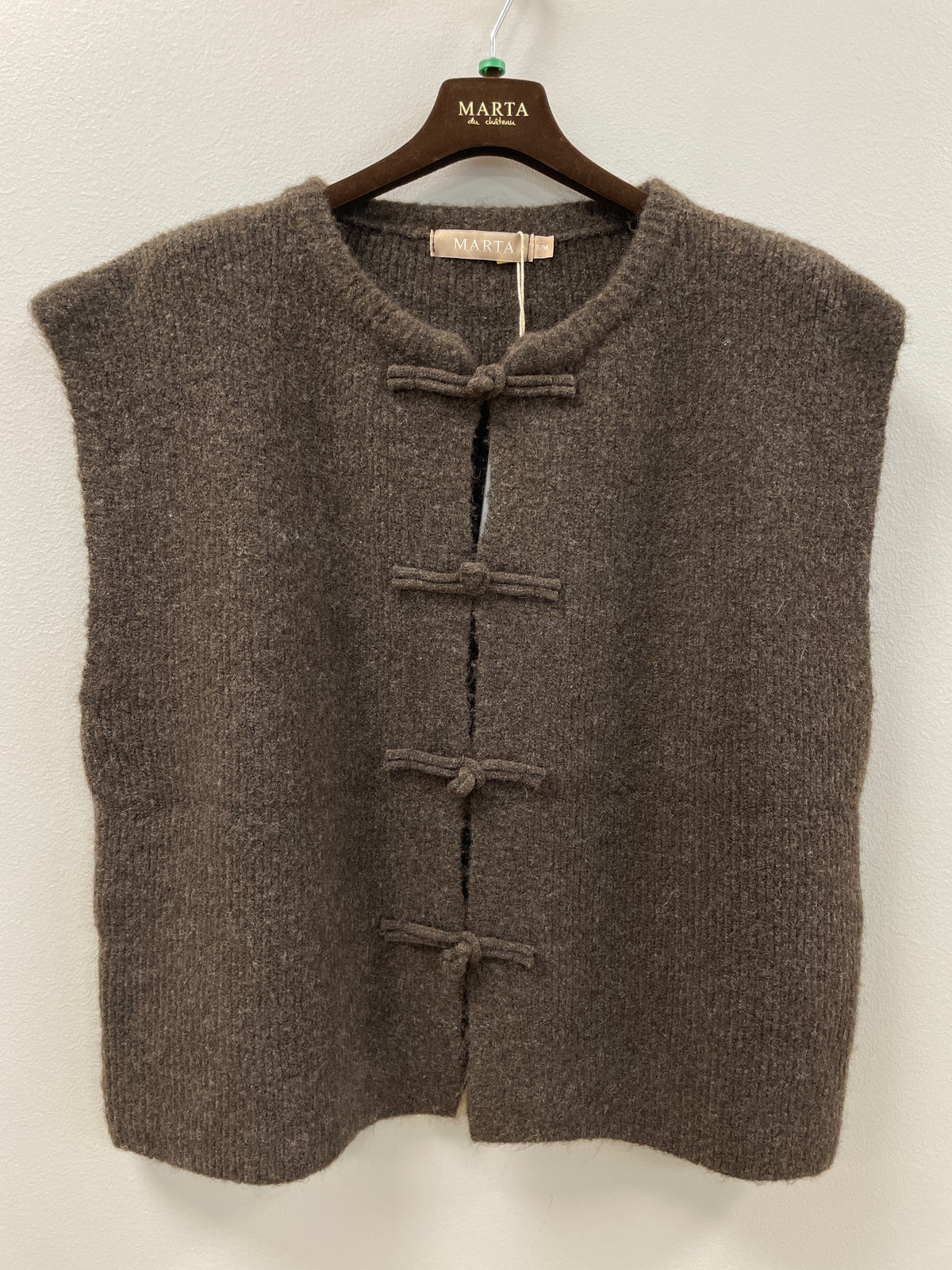Celestia Knit Vest - Brown