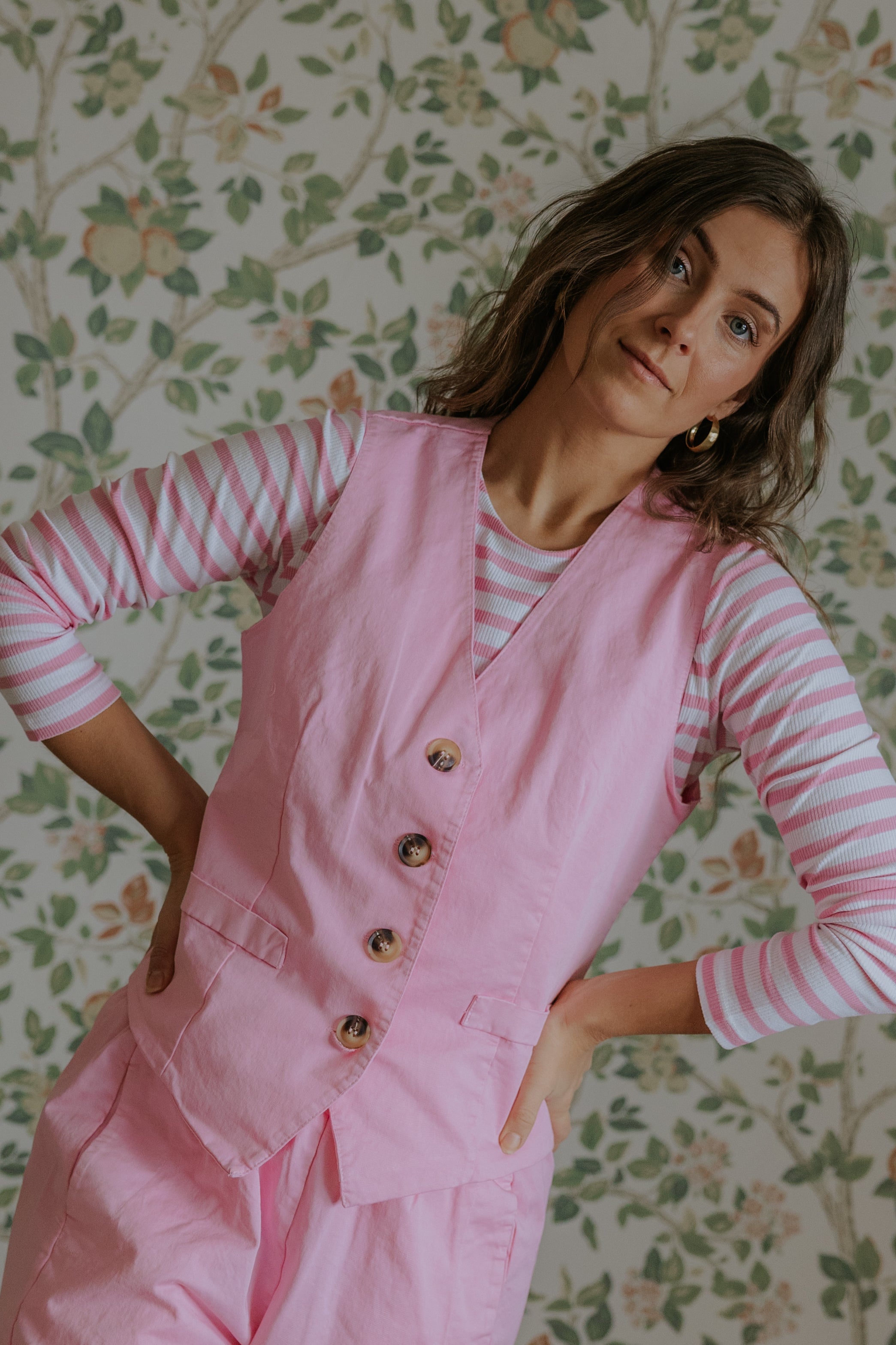 Everyday Stripes Blus - Bubblegum