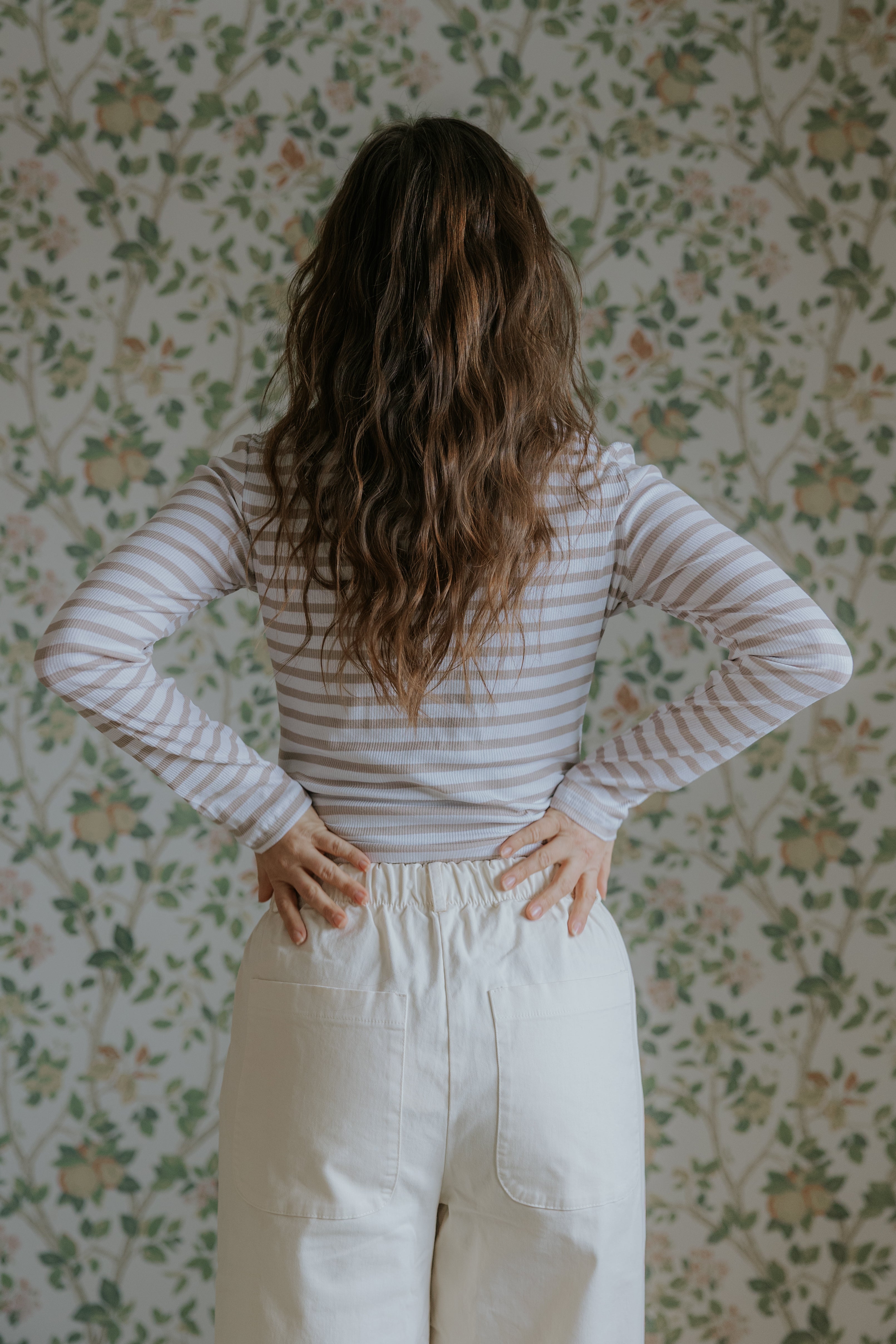 Everyday Stripes Blus - Beige