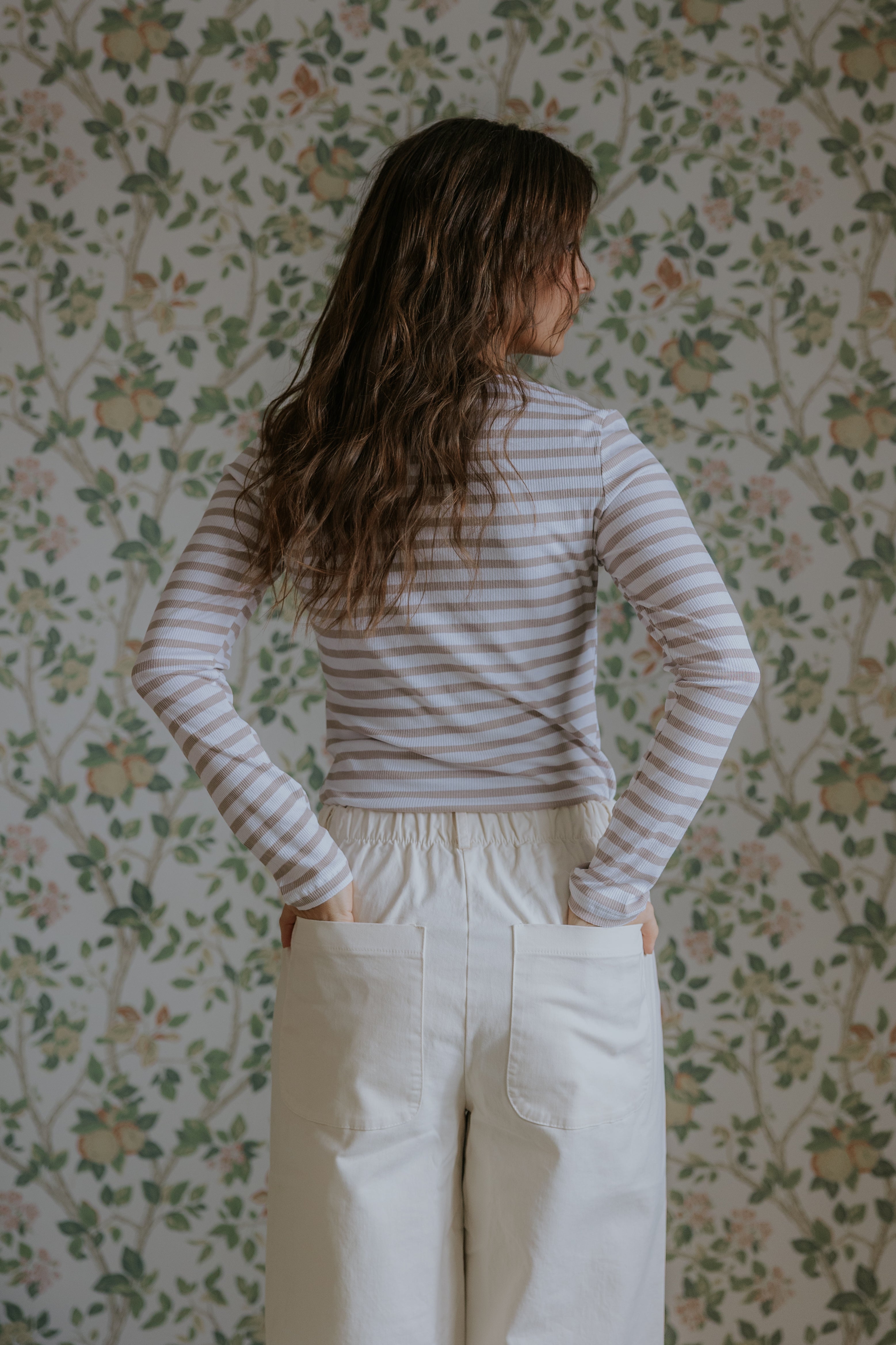 Everyday Stripes Blus - Beige