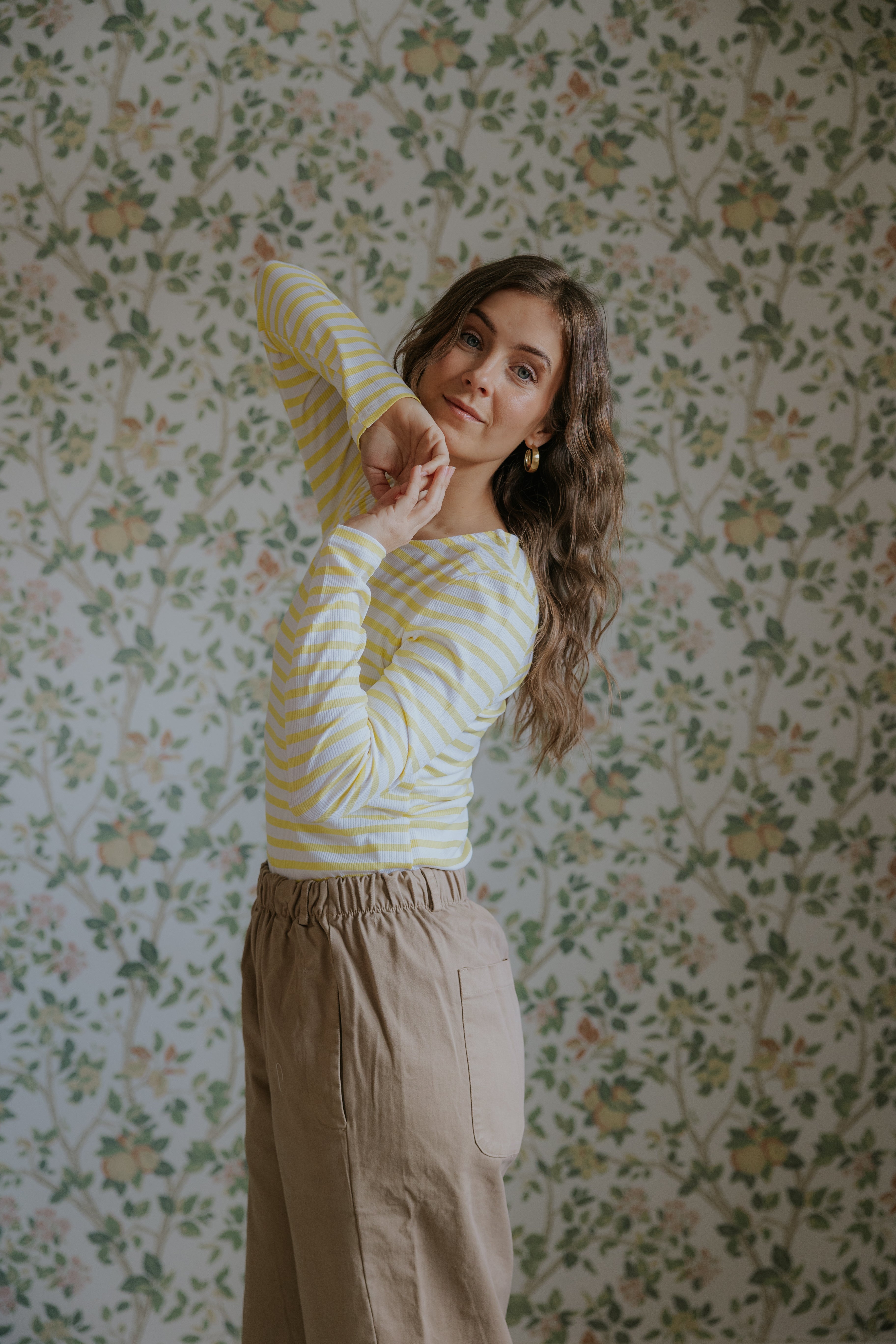 Everyday Stripes Blus - Gul