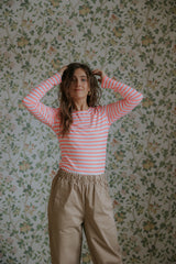Everyday Stripes Blus - Coral