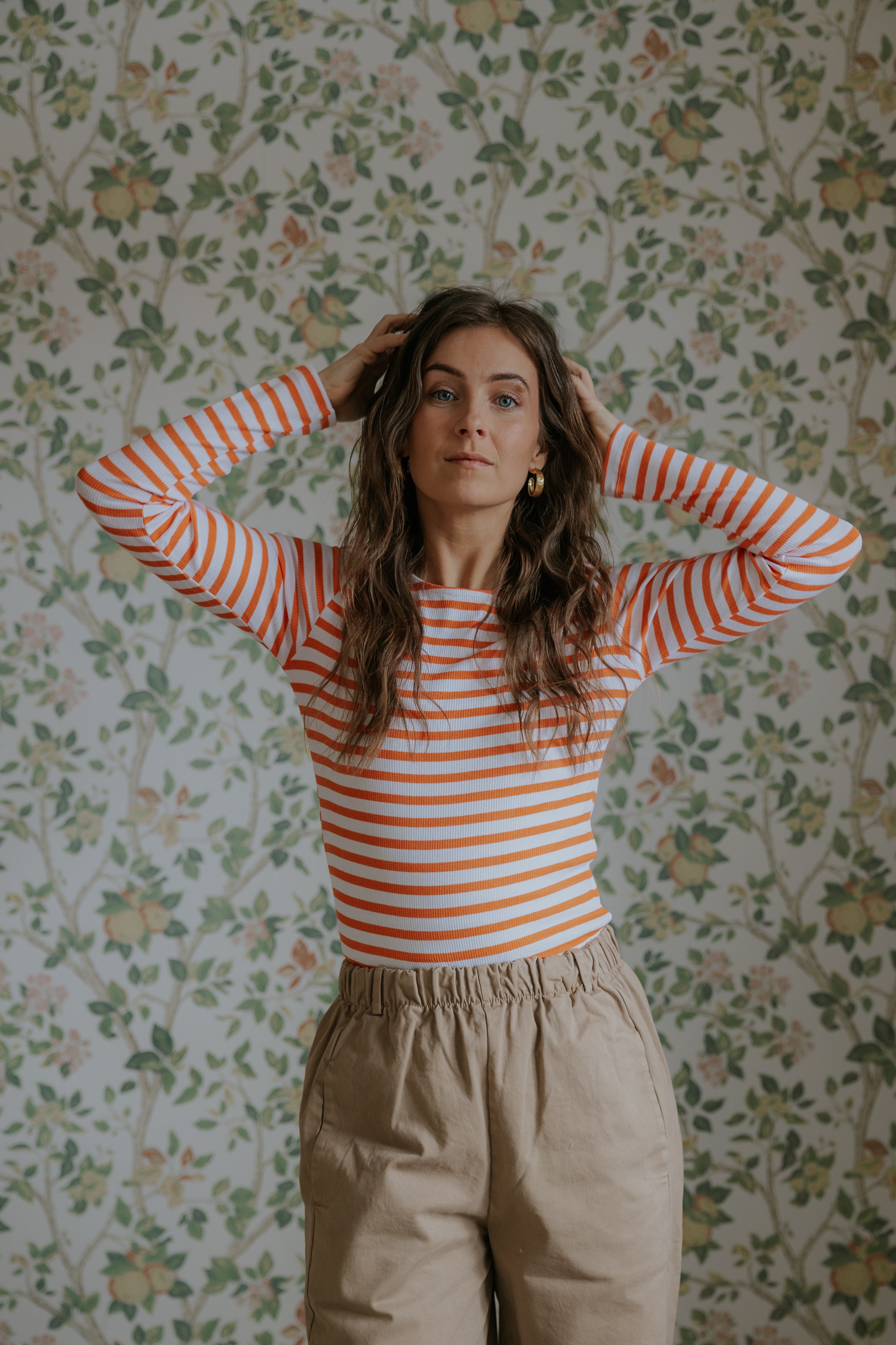 Everyday Stripes Blus - Orange