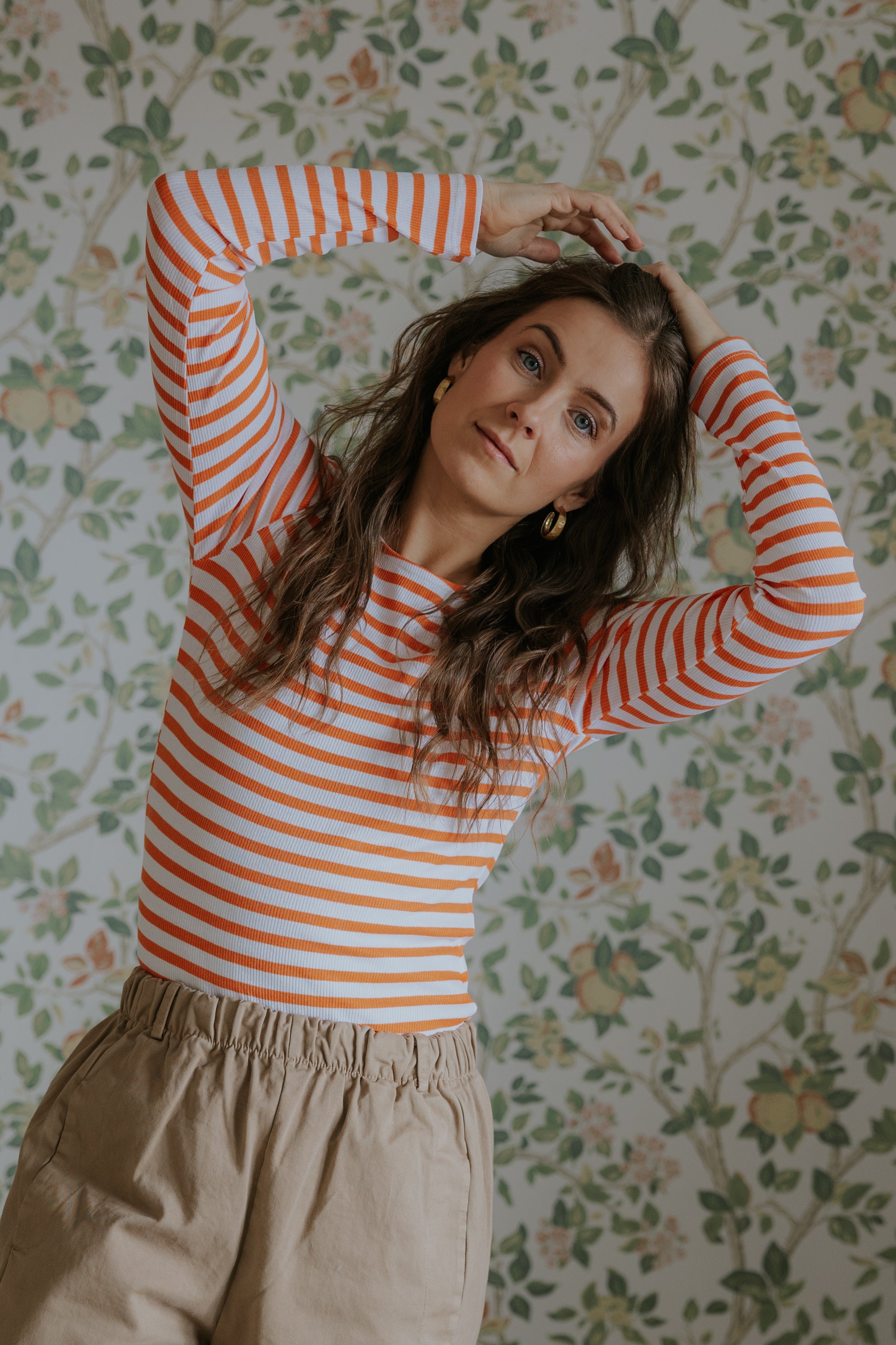 Everyday Stripes Blus - Orange