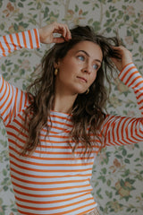 Everyday Stripes Blus - Orange