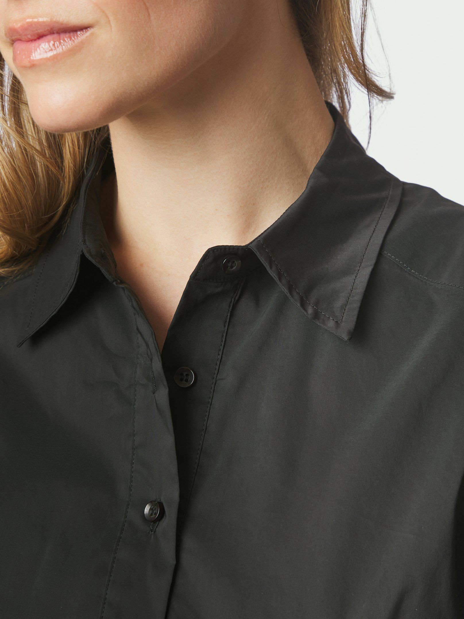 Balara Poplin Shirt - Black
