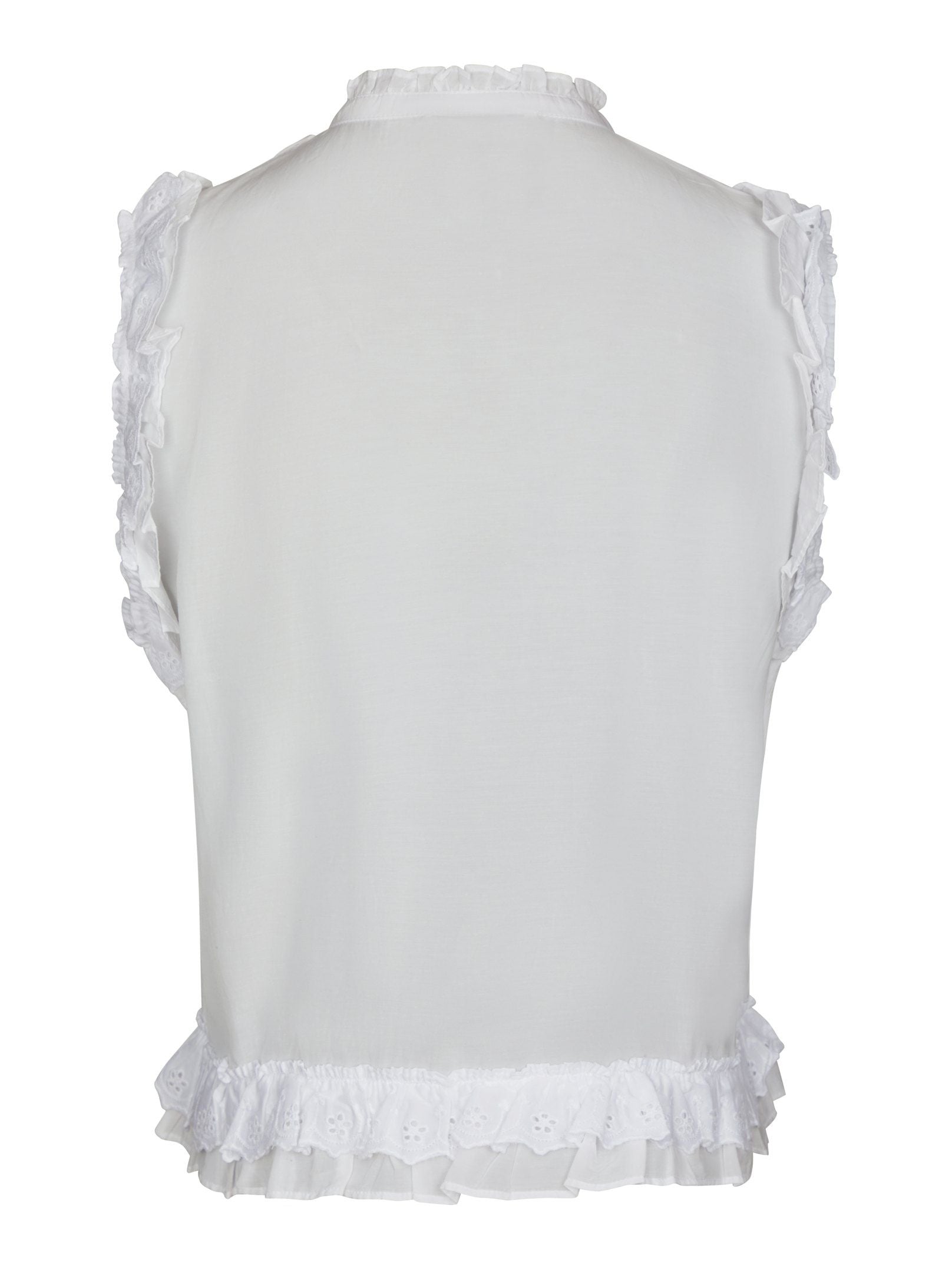 Celia Ruffle Top - White