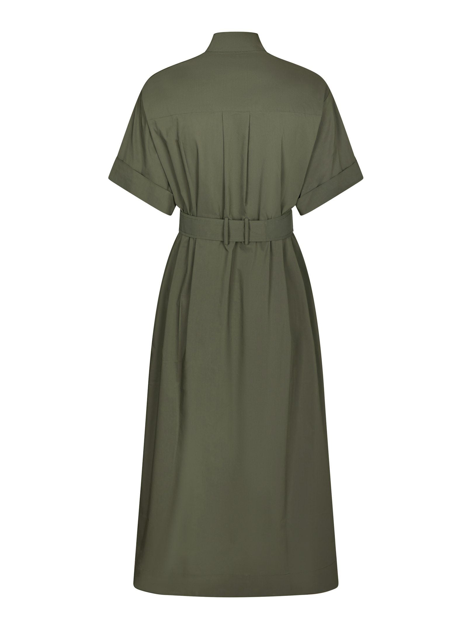 Cina Poplin Dress - Army