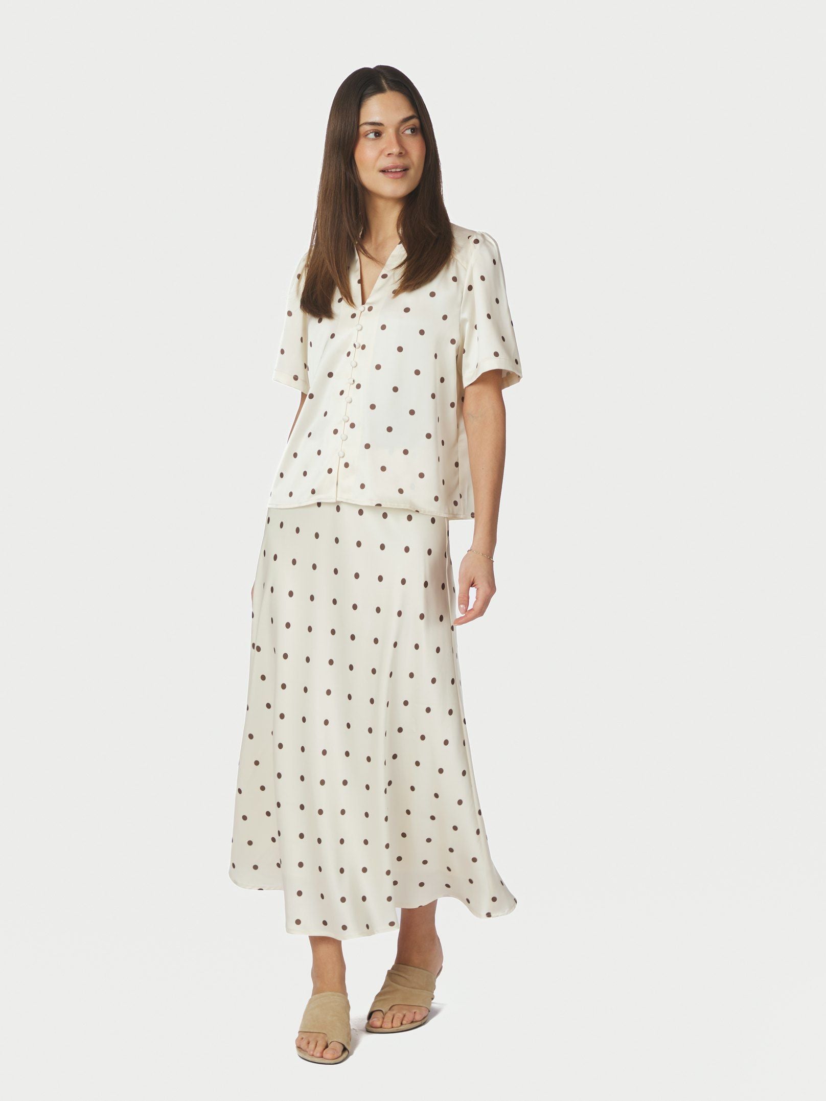 Torana Dotted Blouse - Creme