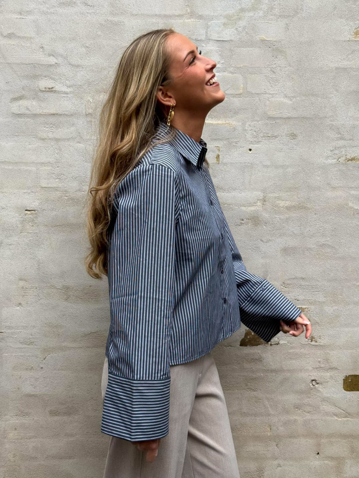Jaylin Stripe Shirt - Dark Navy