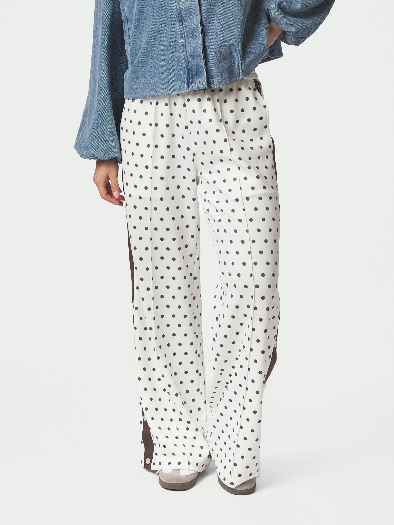 Meggie Dot Track Suit Pants - Off White