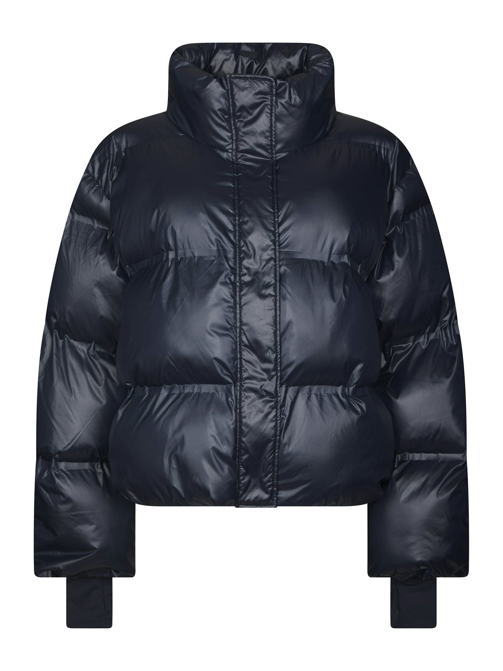Rhea Shiny Puffer Jacket - Navy