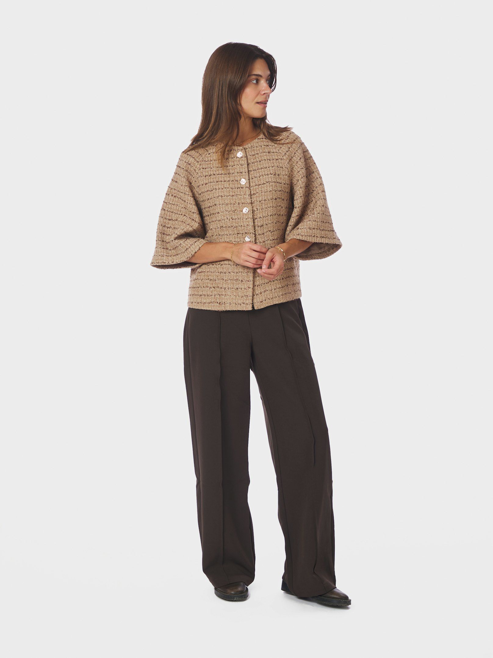 Rosella Boucle Minijacka - Taupe