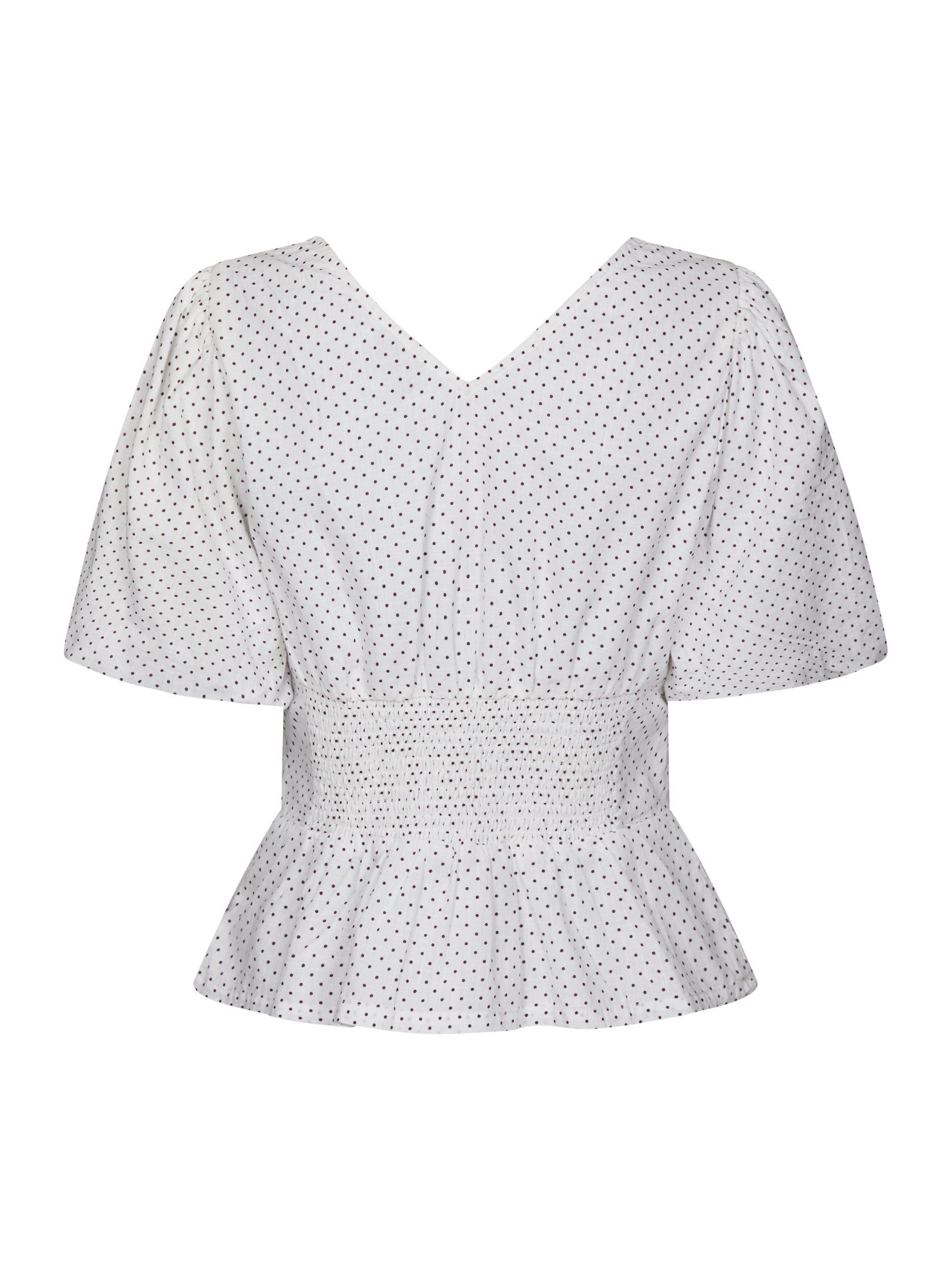 Sapura Mini Dot Blouse - White
