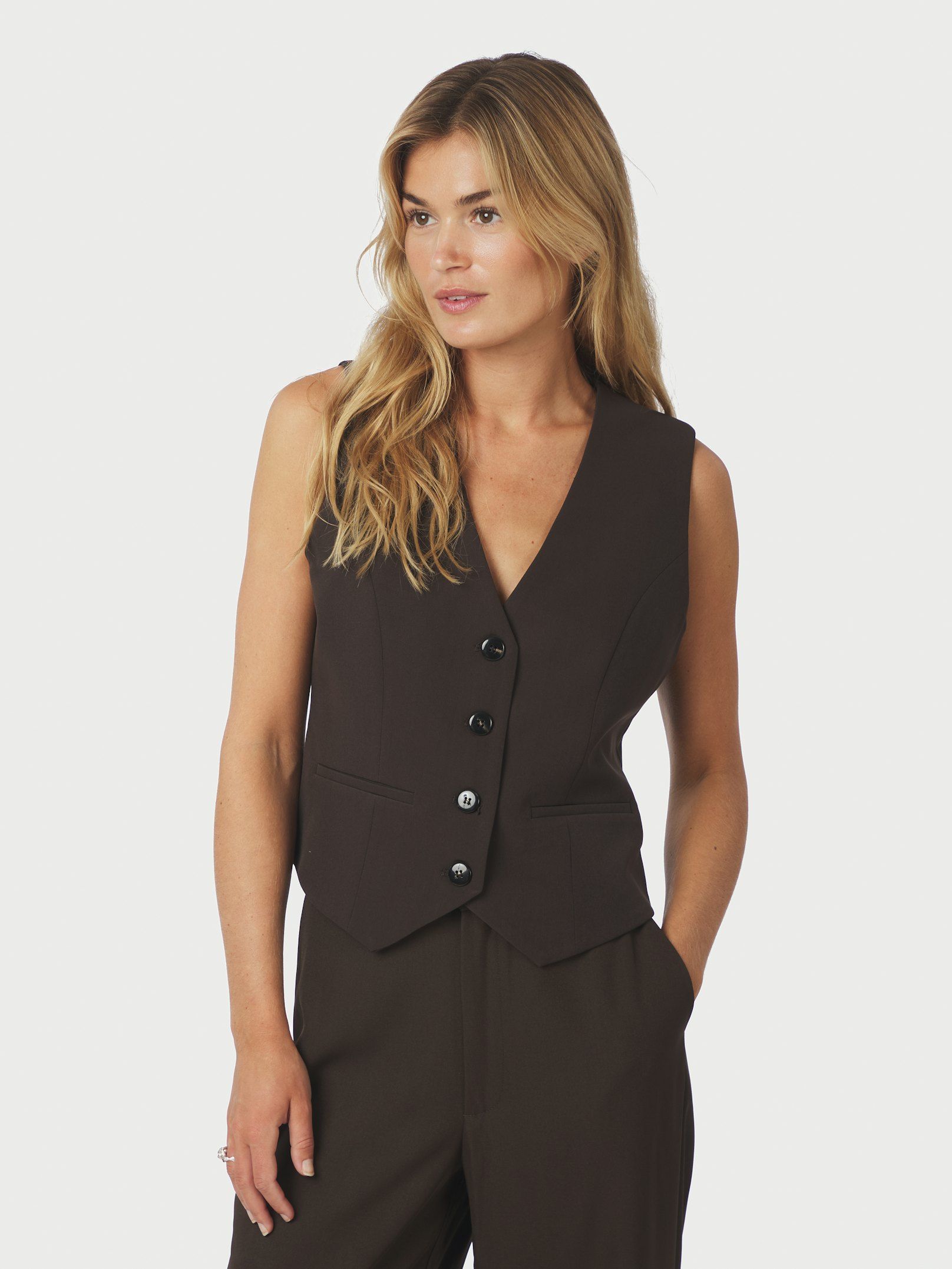 Vendetta kostymväst - mörkbrun