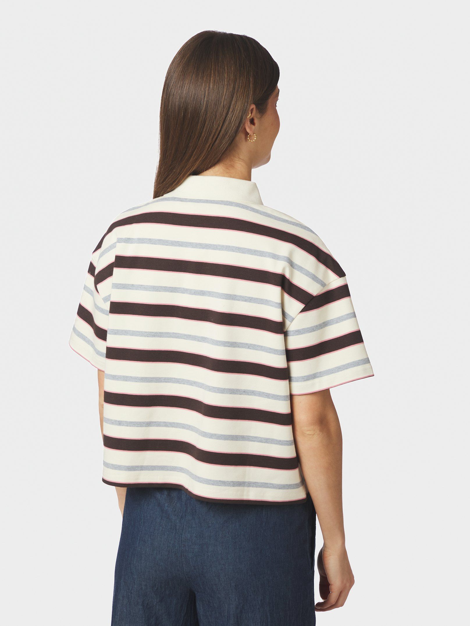 Vennera Triple Stripe Polo Tee - Grey