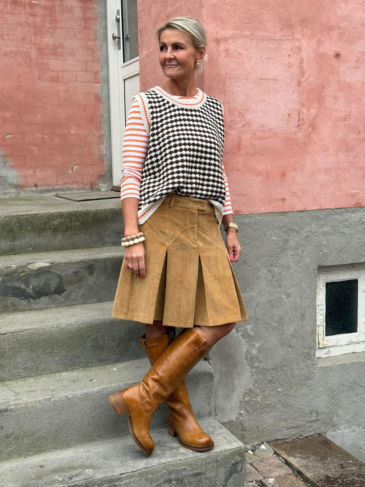 Gitte Corduroy Skirt - Cammello