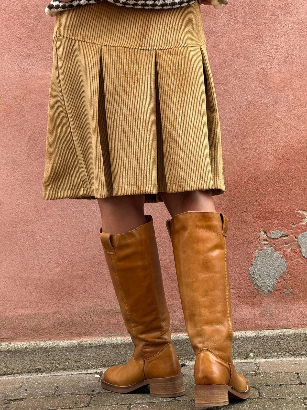 Gitte Corduroy Skirt - Cammello