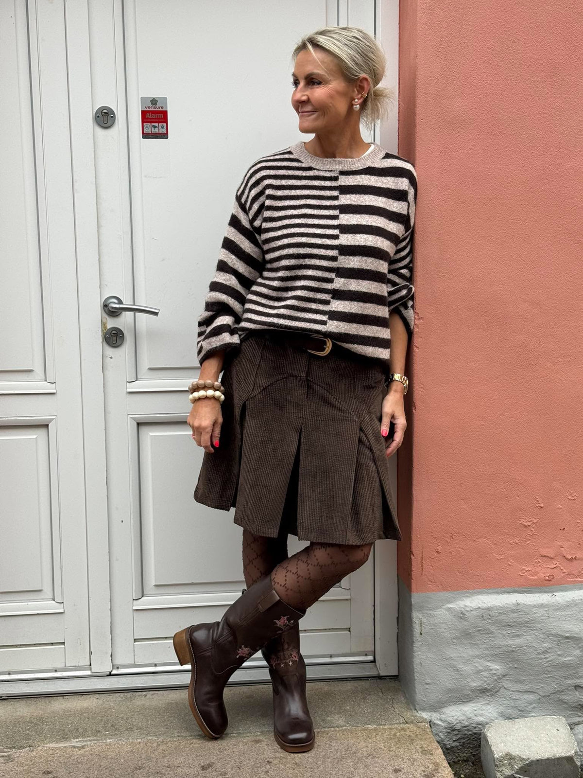 Gitte Corduroy Skirt - Dark Brown
