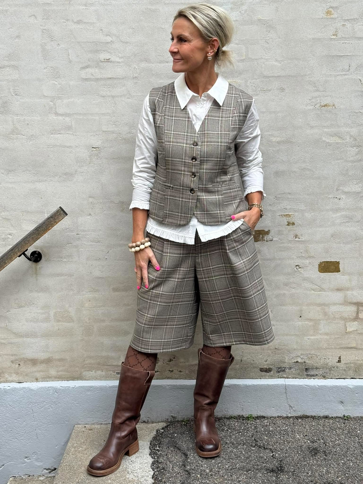 Sherlock Vest - Grey Pattern