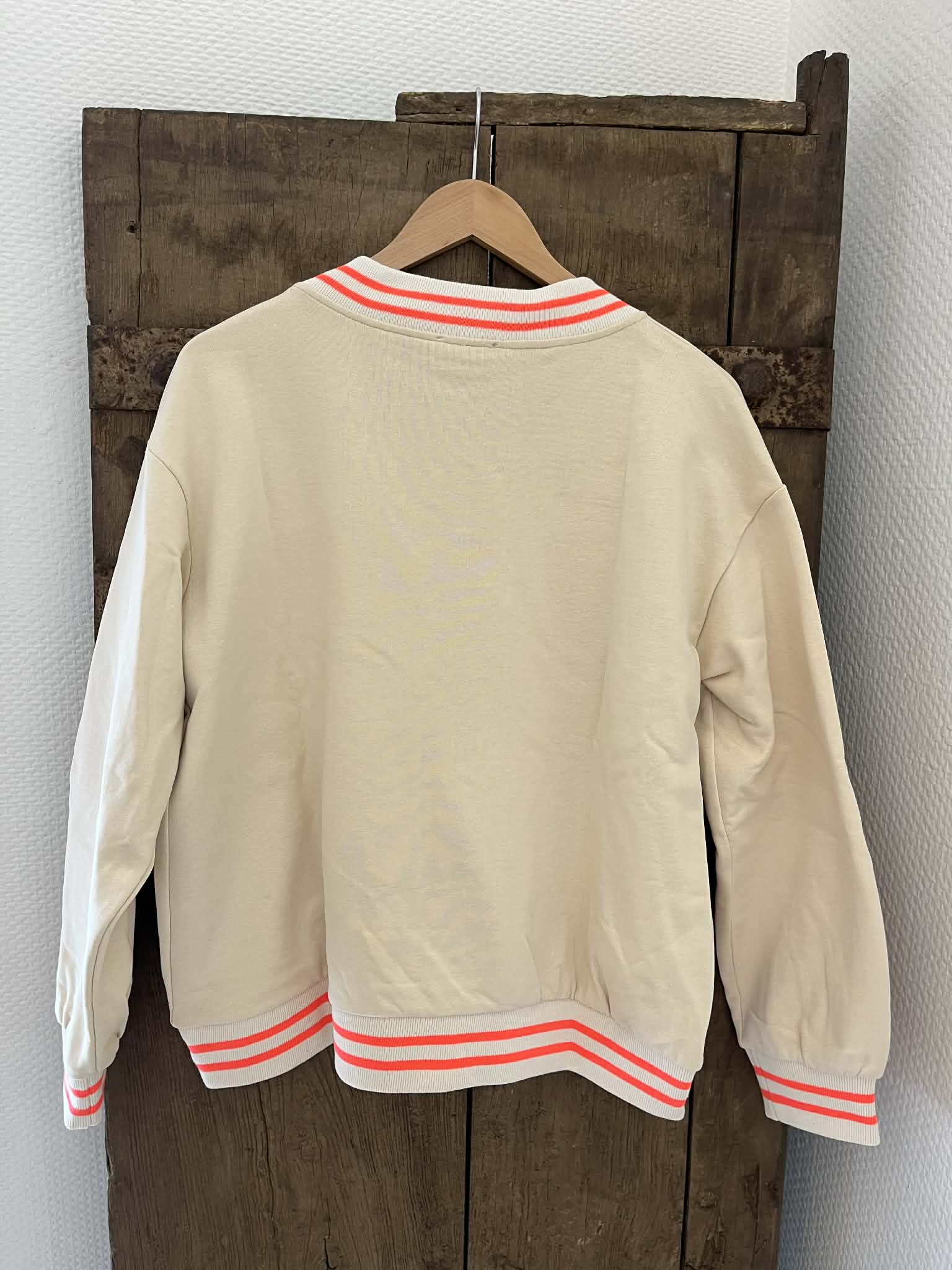 Basket Sweatshirt - Beige/Coral