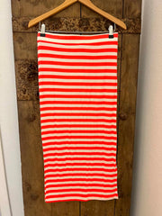 Everyday stripe Skirt - White/Pink Flou