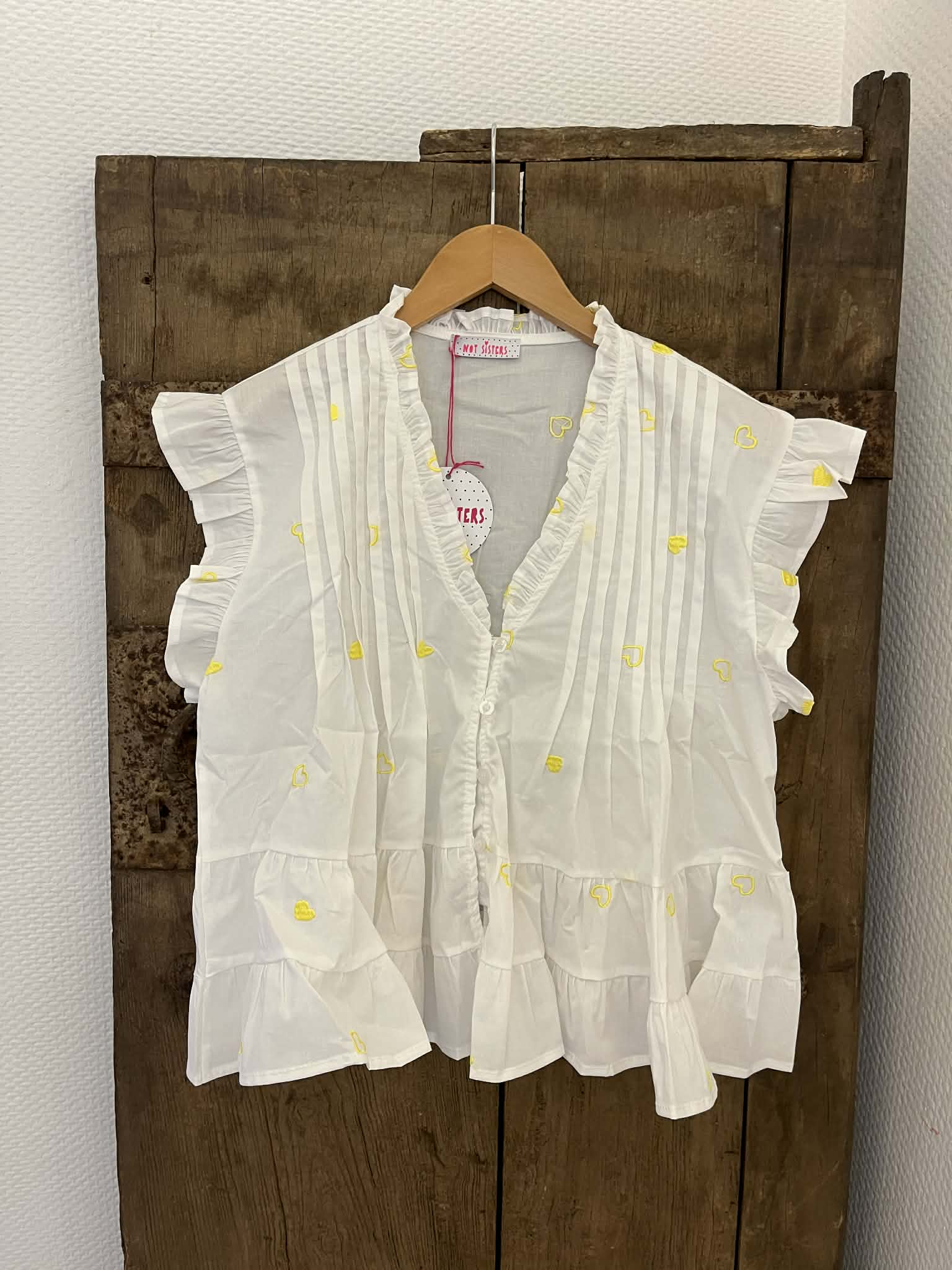 Micado Blouse - White/Yellow