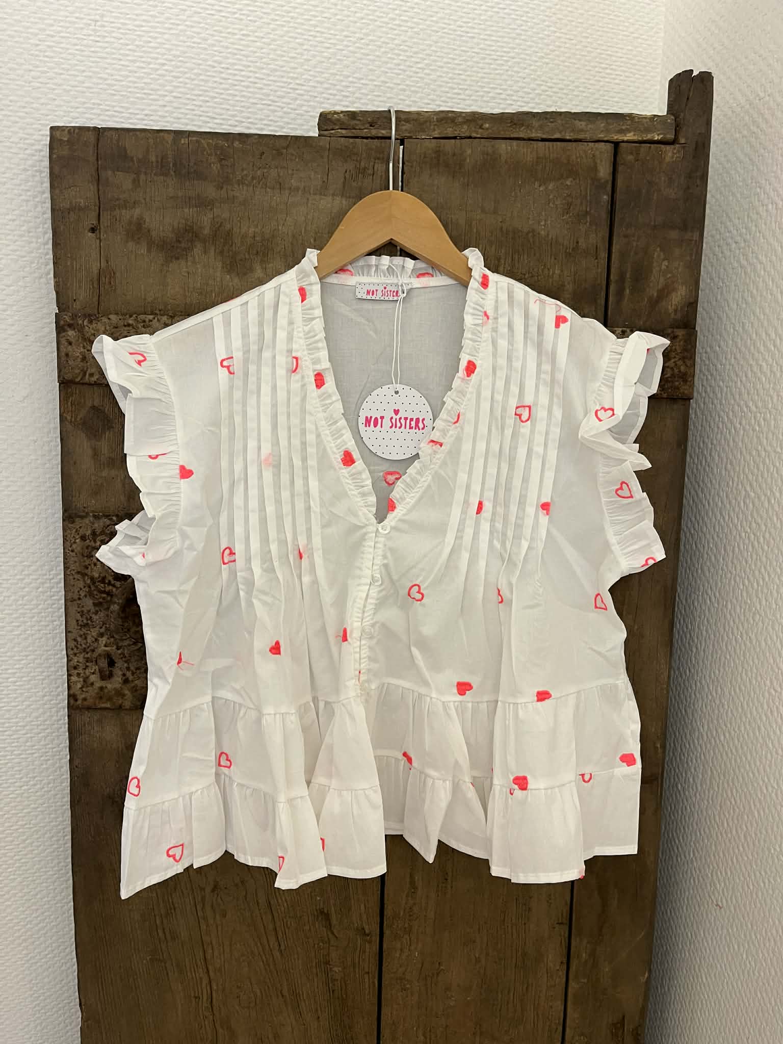 Micado Blouse - White/Fuchsia Flou